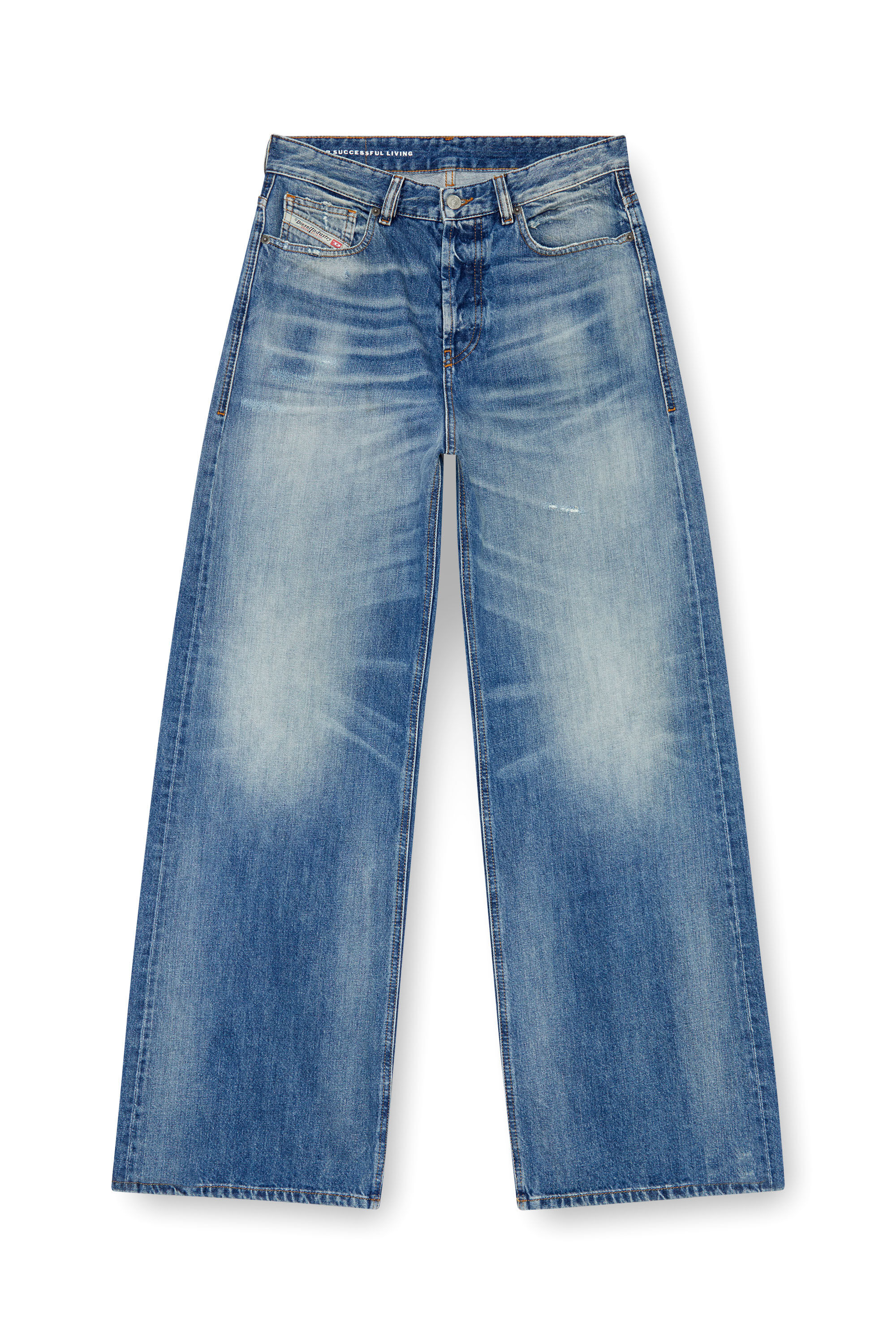 Diesel - Woman Straight Jeans 1996 D-Sire 09J86, Medium blue - Image 2
