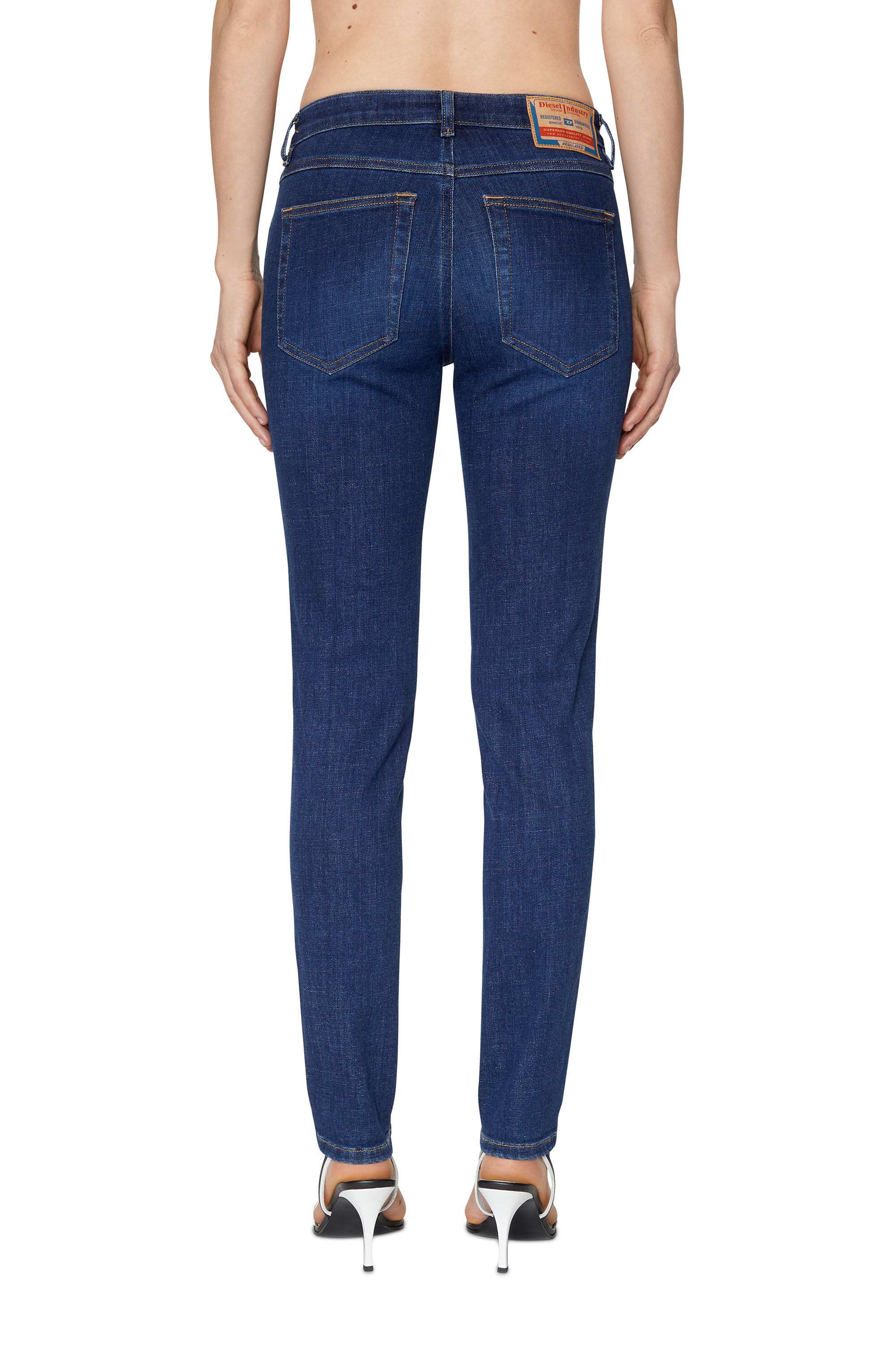Diesel - Woman Skinny Jeans 2015 Babhila 09C58, Dark Blue - Image 4