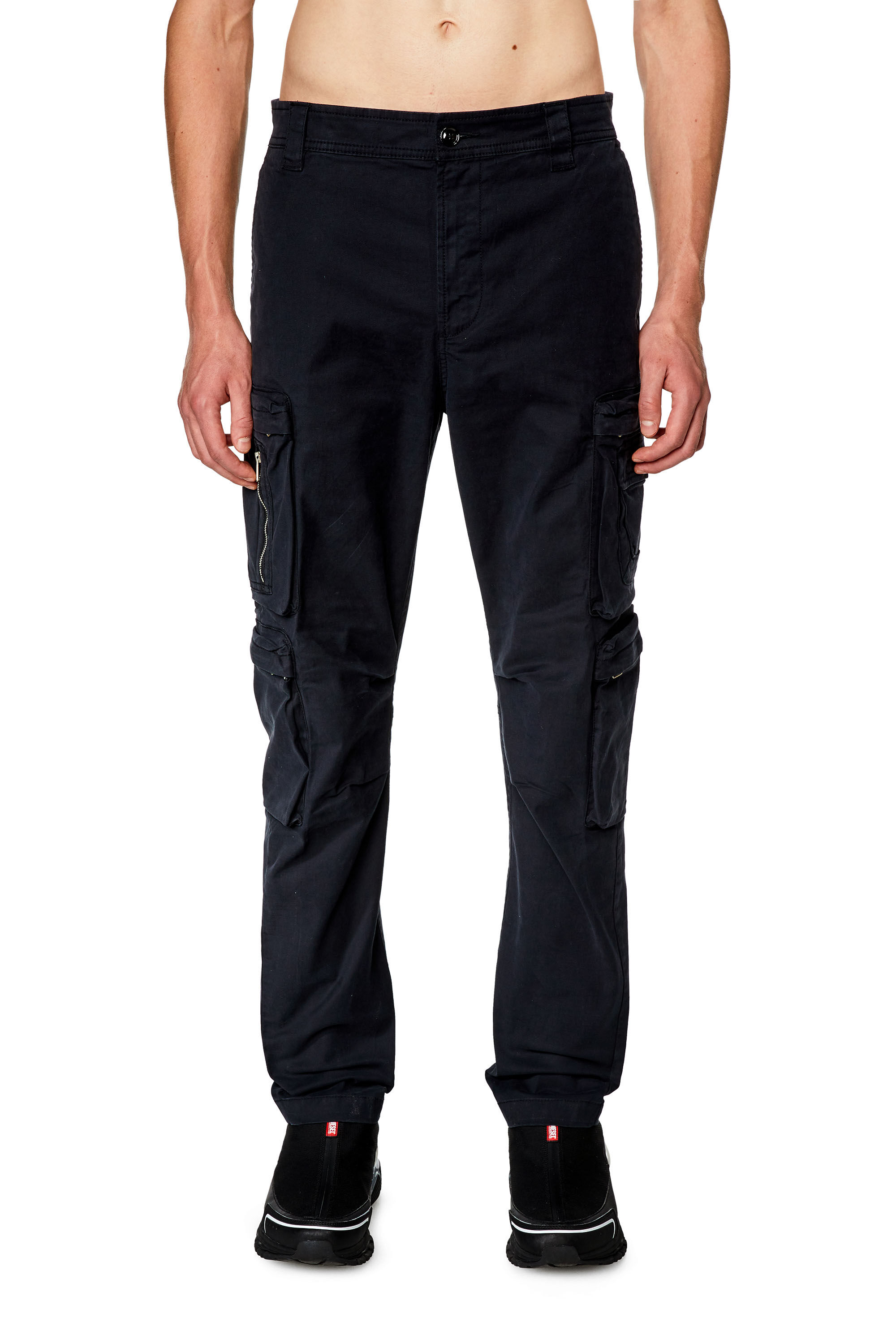 Diesel - P-ARLEM, Man Cargo pants with zip pocket in Black - Image 3
