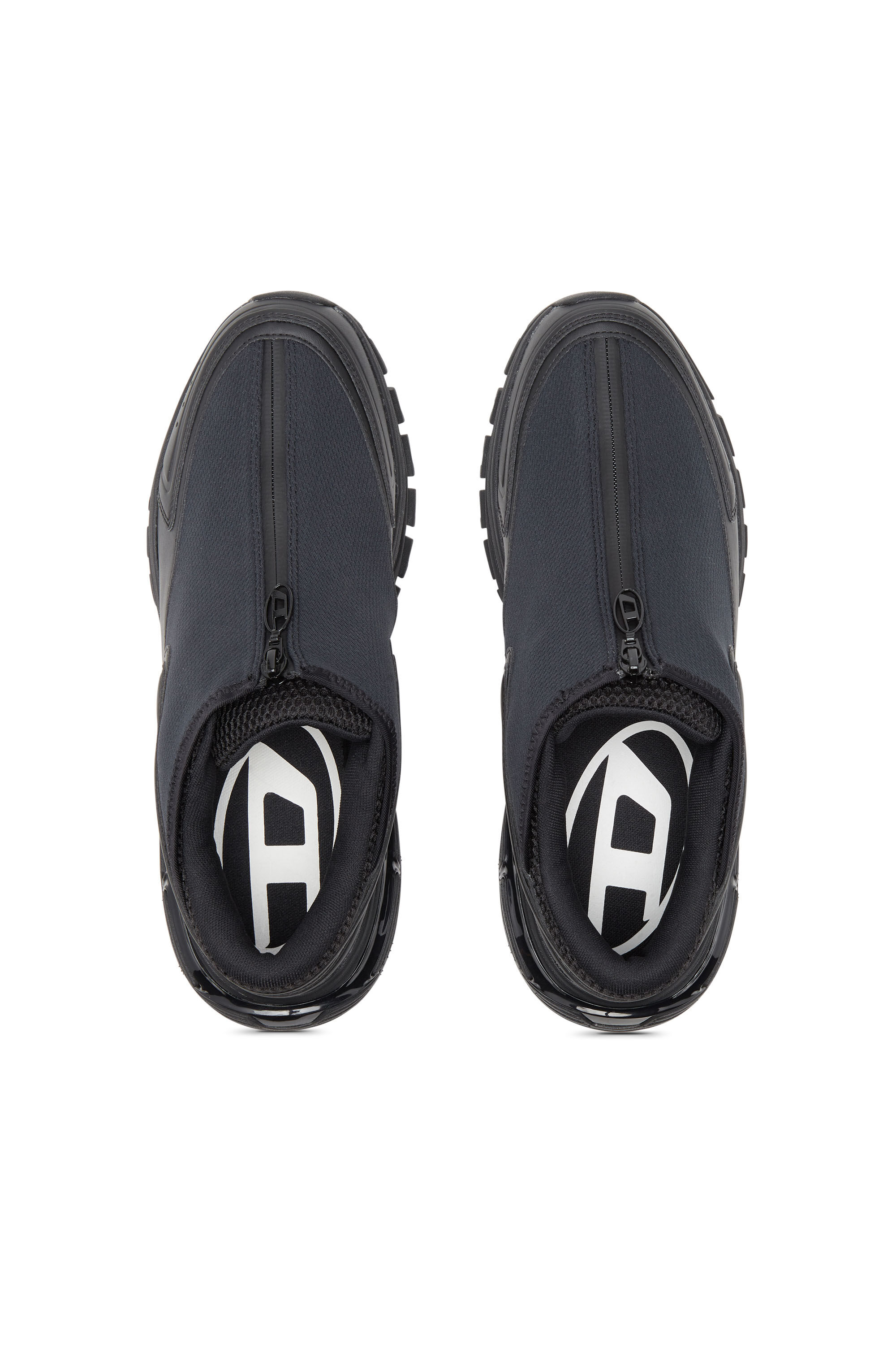 Diesel - S-SERENDIPITY PRO-X1 ZIP X, Unisex S-Serendipity-Slip-on mesh sneakers with zip in Black - Image 4