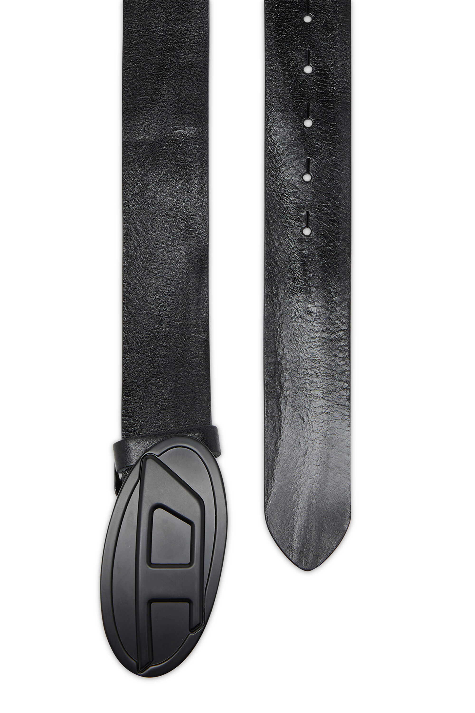 Diesel - B-1DR 2.0, Man's 4cm belt in waxed leather in Black - 2