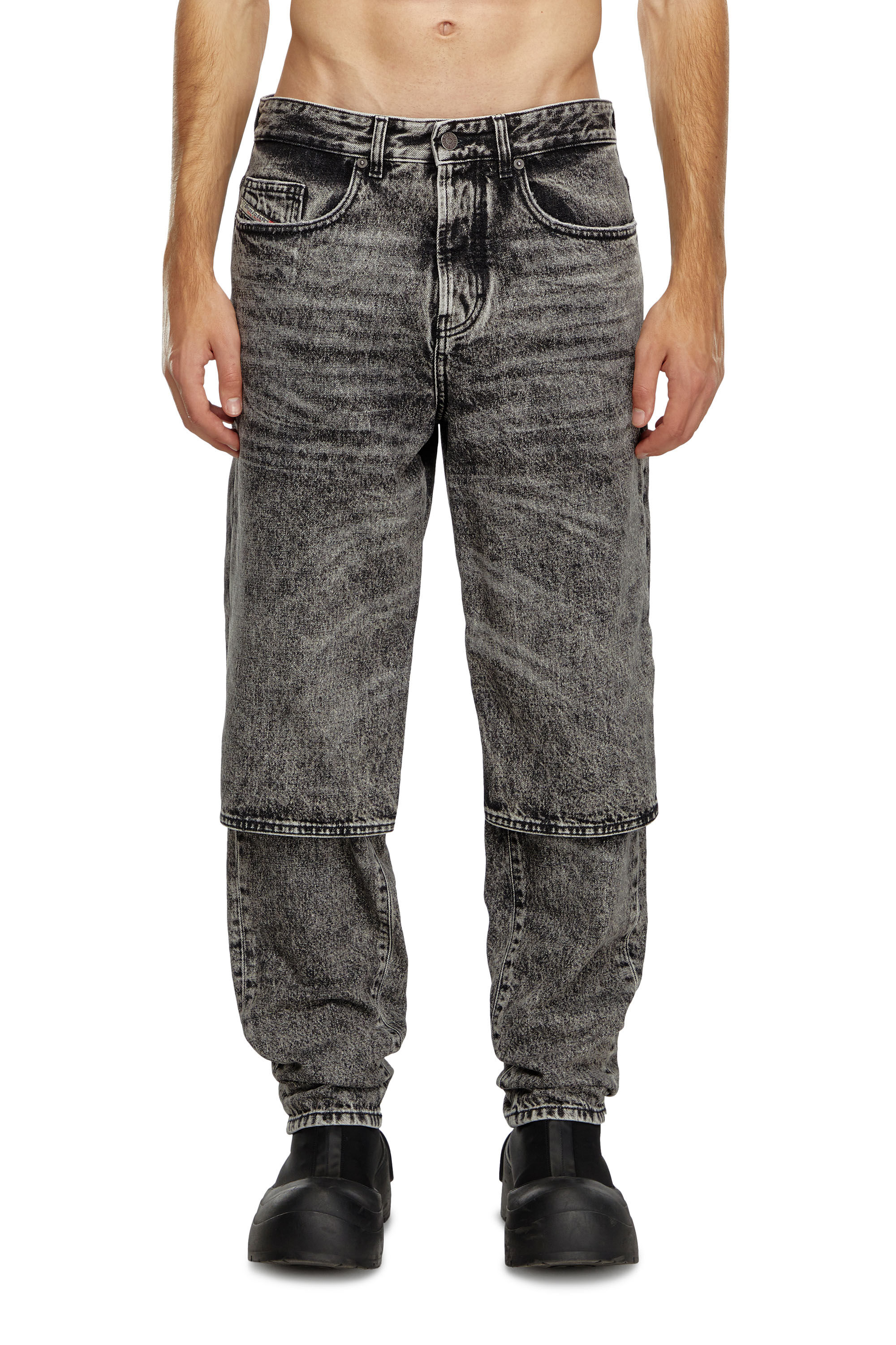 Diesel - Man's Regular Jeans D-Malon 0CBDE, Black/Dark grey - 3