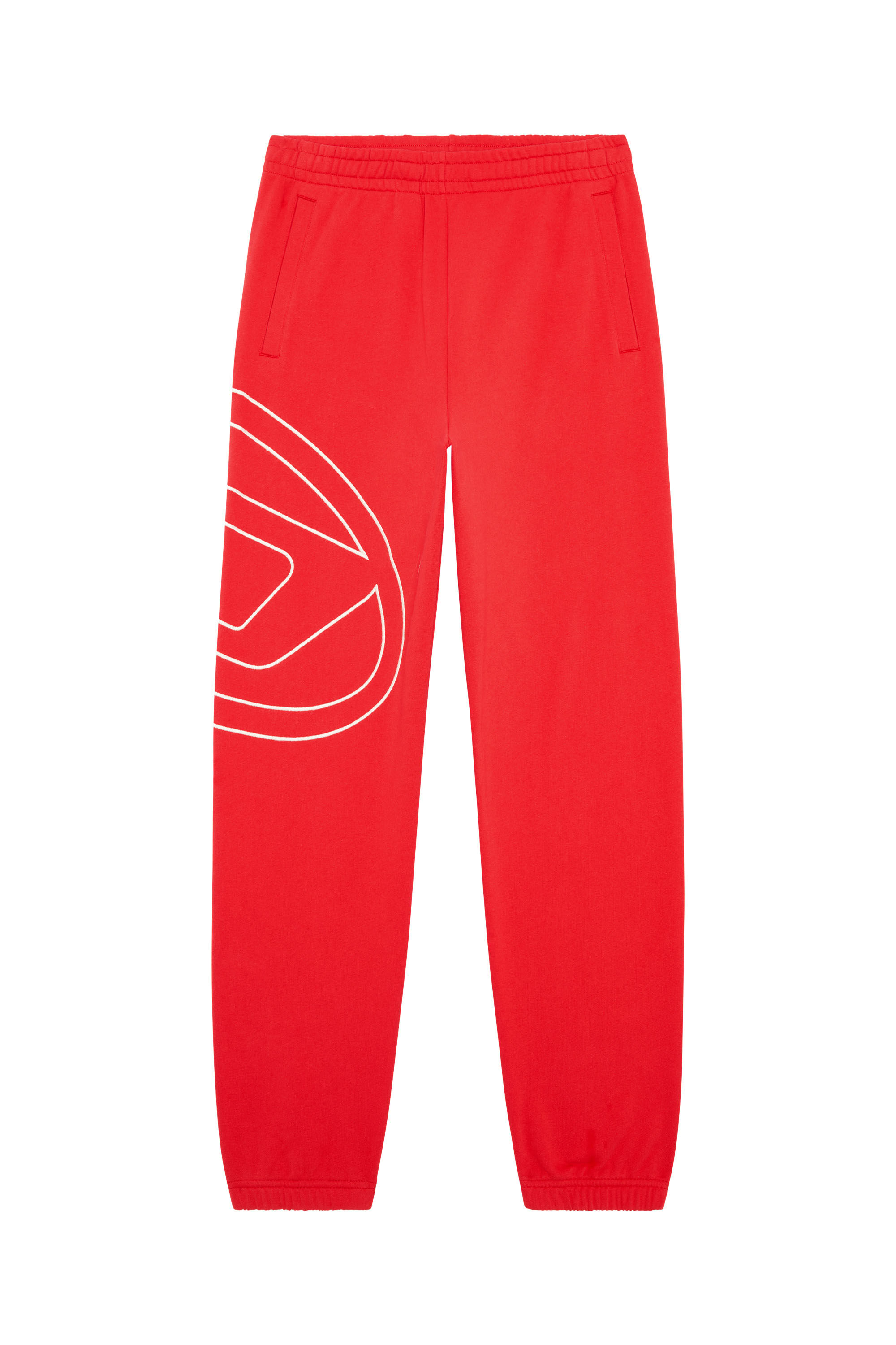 Diesel - P-MARKY-MEGOVAL, Man Sweatpants with maxi D logo in Red - Image 2