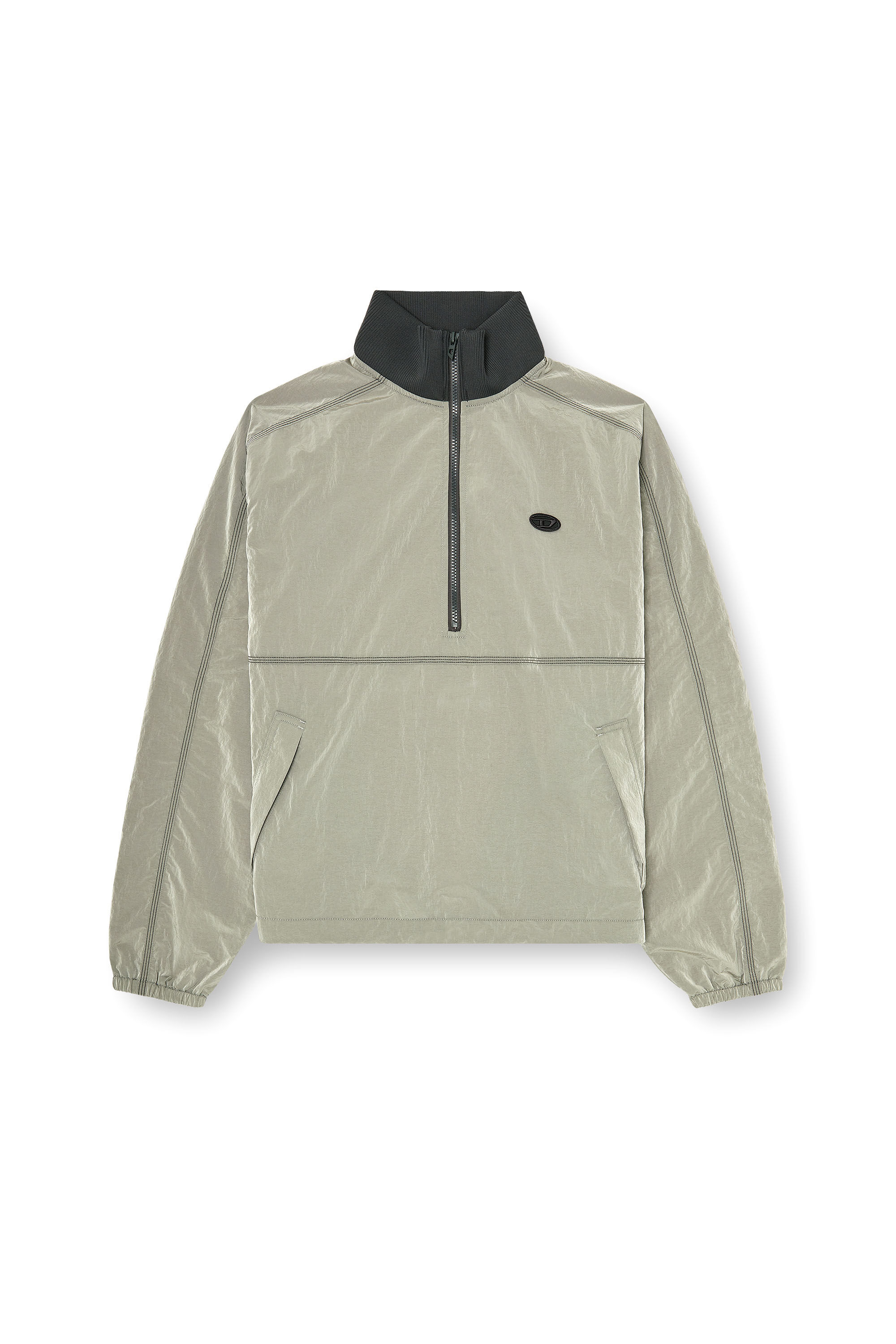 Diesel - J-ANOK, Man's Nylon jacket with crinkle effect in Light Grey - 2