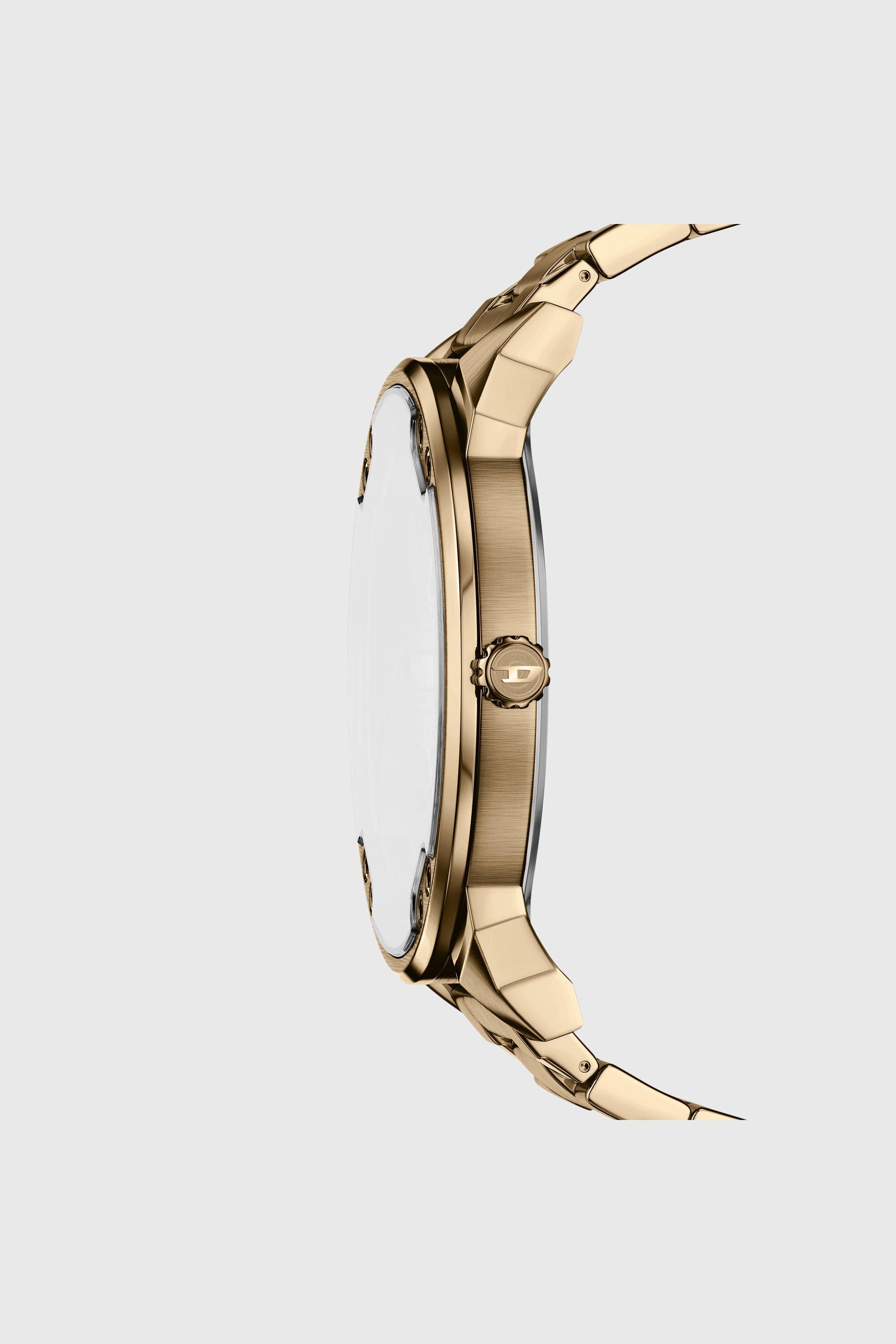 Diesel - DZ7497 WATCH, Man's Mr. Daddy Slim date antique gold-tone stainless steel watch in Gold - 2