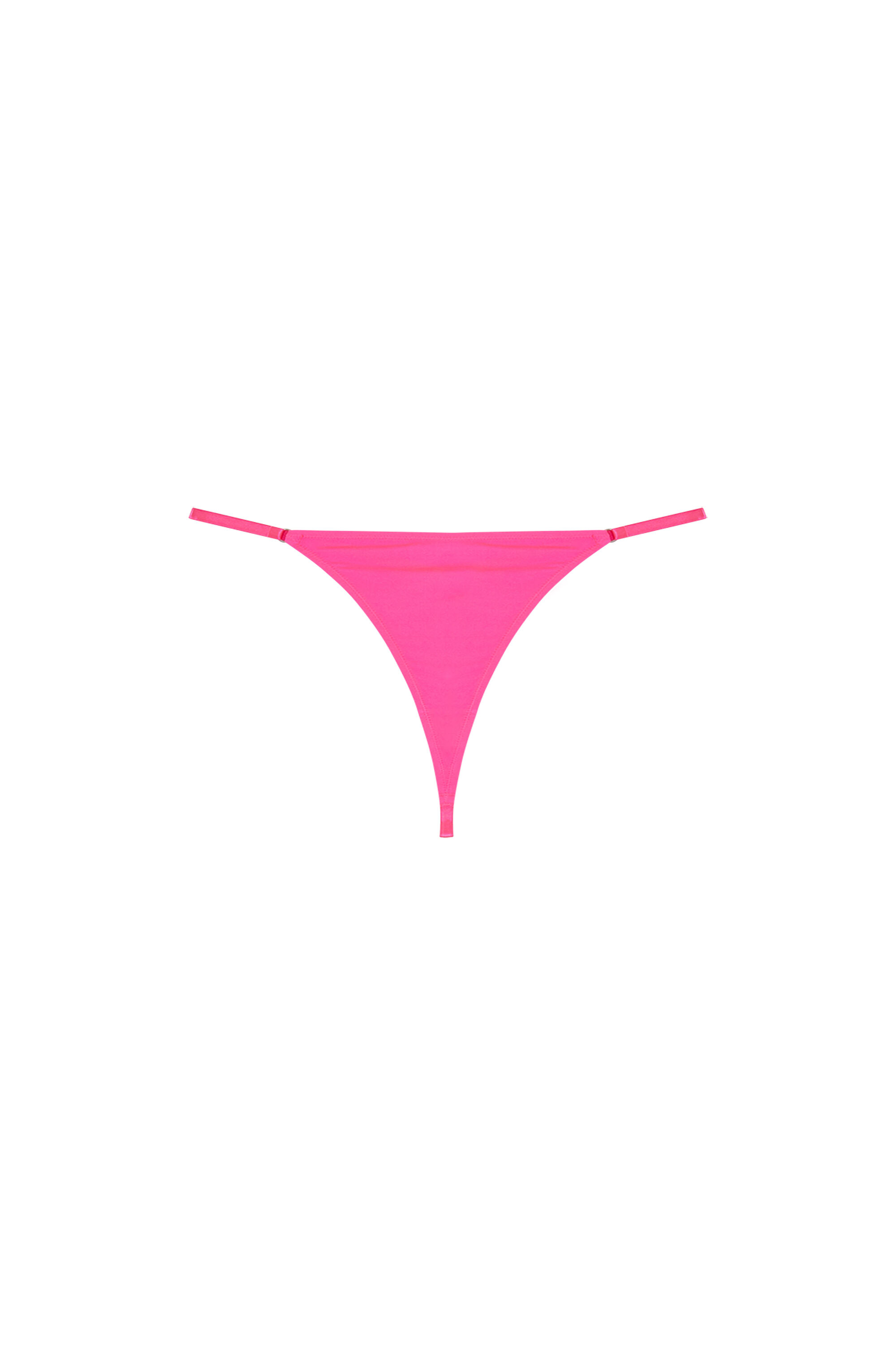 Diesel - UFST-D-STRING, Woman Thong with metal oval D plaque in Pink - Image 2