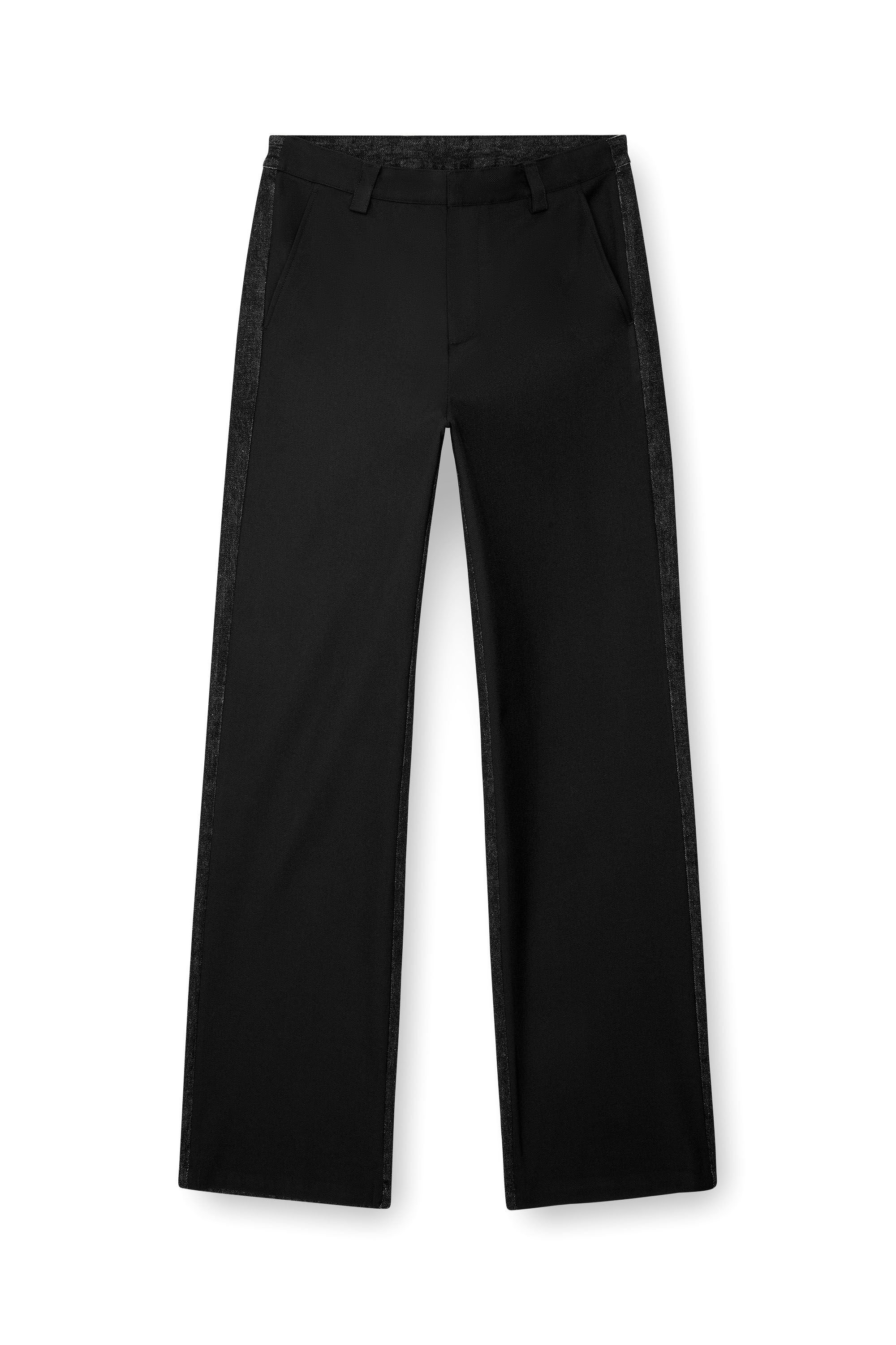 Diesel - P-WIRE-B, Man Hybrid pants in twill and denim in Black - Image 2