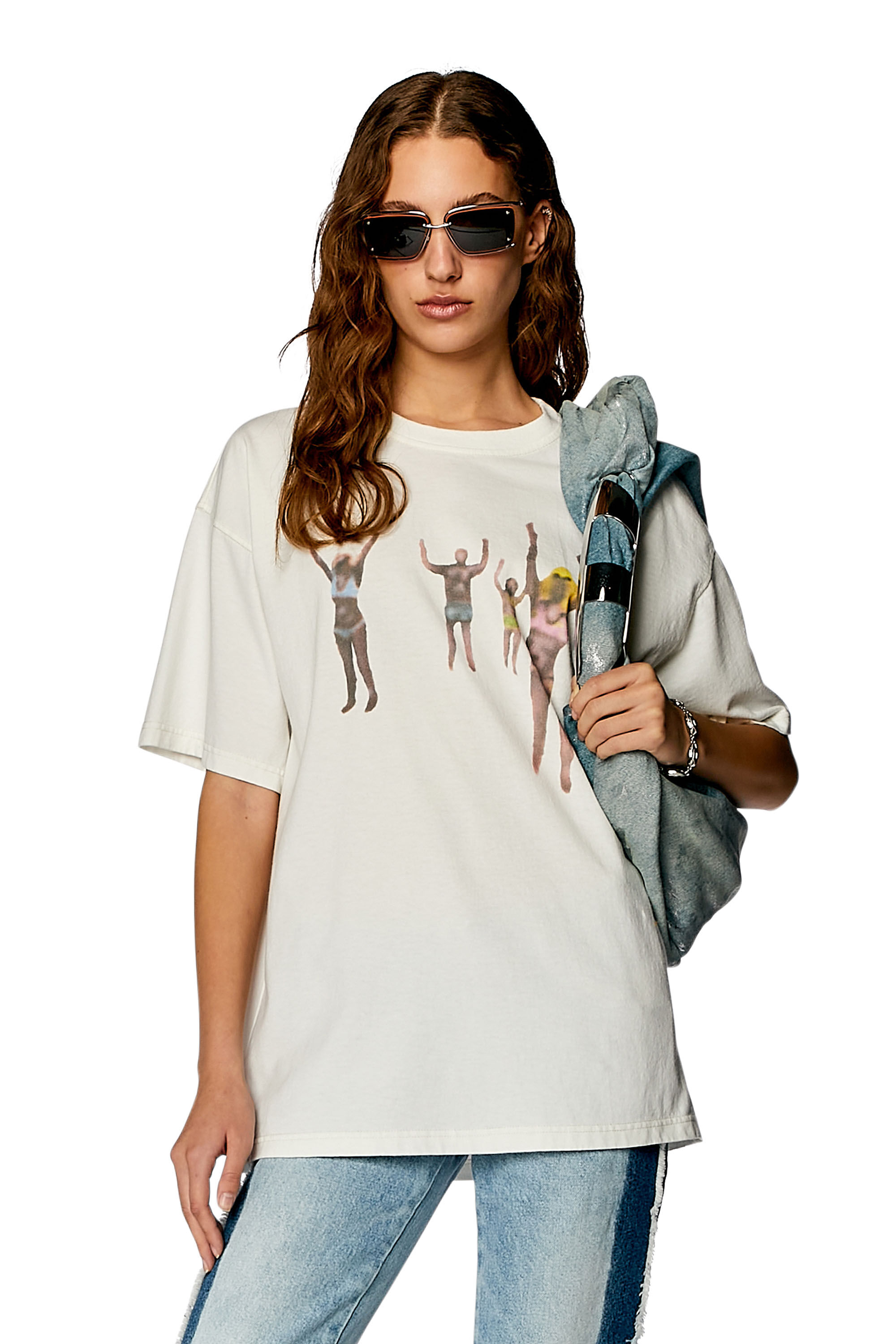 Diesel - T-BUXT-N8, Woman T-shirt with airbrush body prints in White - Image 3