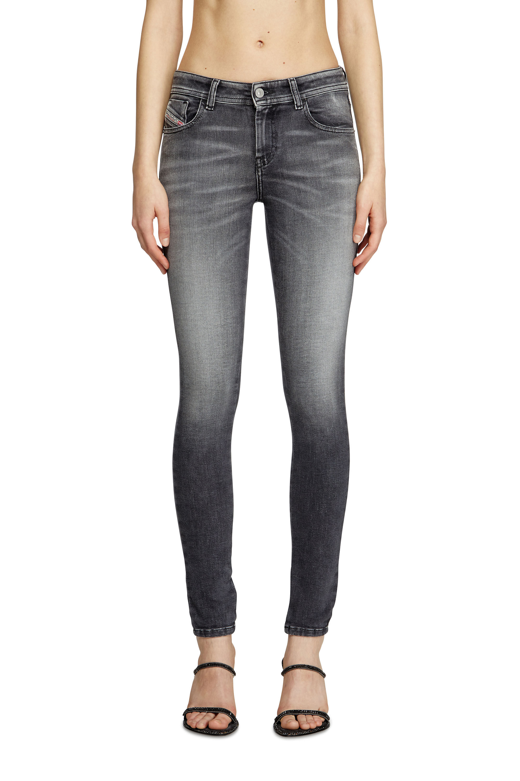 Diesel - Woman's Skinny Jeans 2017 Slandy 09K97, Black/Dark grey - 3