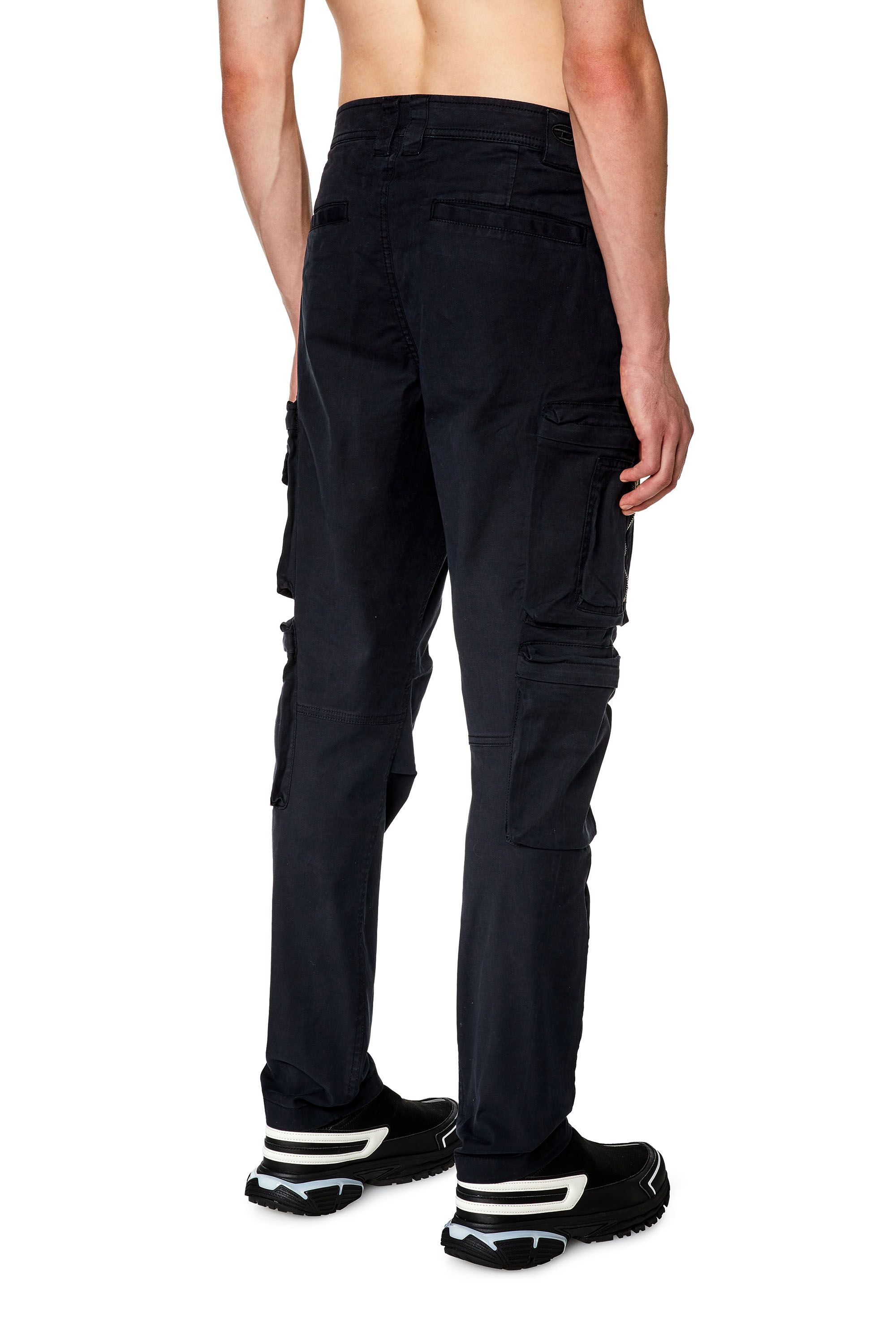 Diesel - P-ARLEM, Man Cargo pants with zip pocket in Black - Image 4