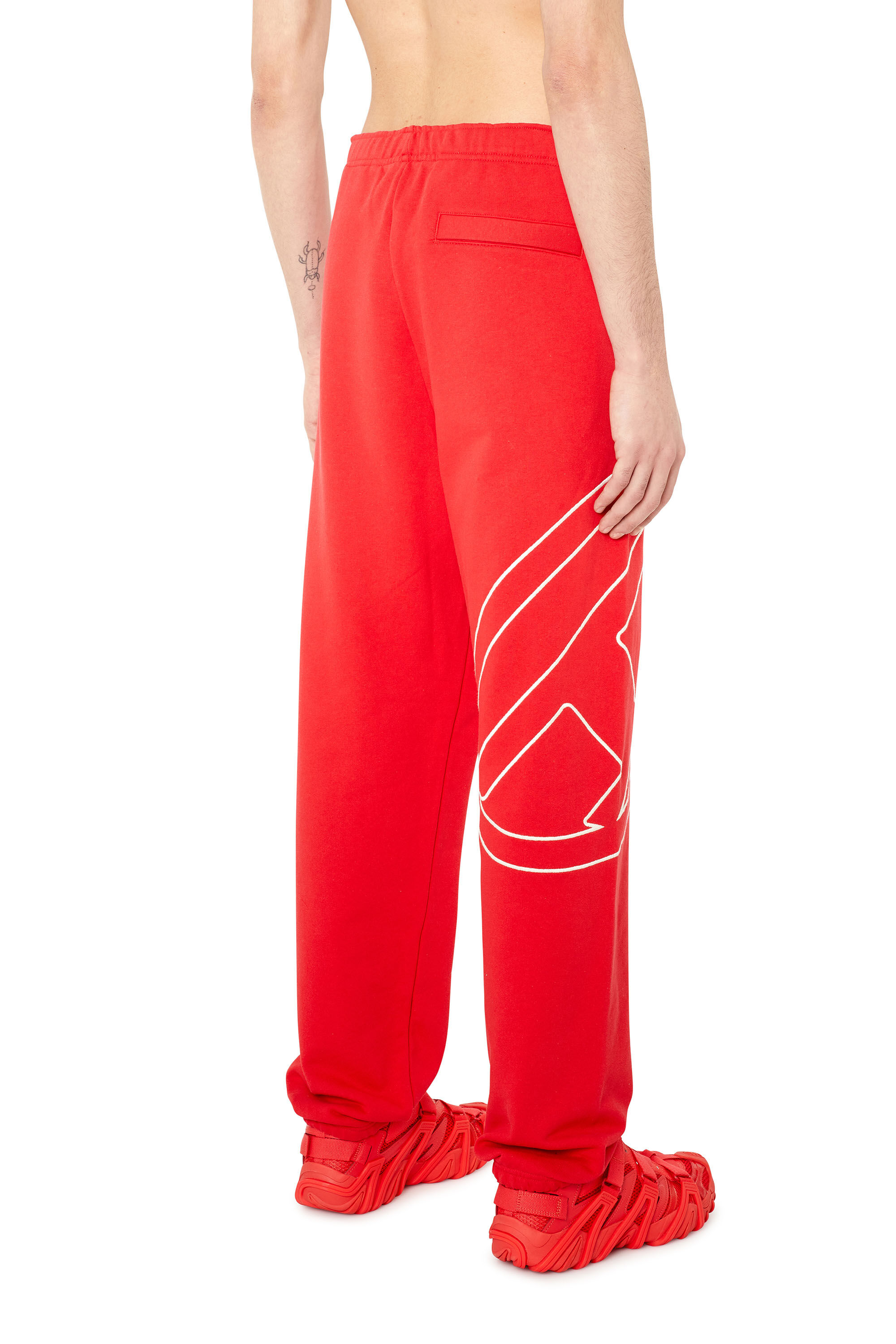 Diesel - P-MARKY-MEGOVAL, Man Sweatpants with maxi D logo in Red - Image 4