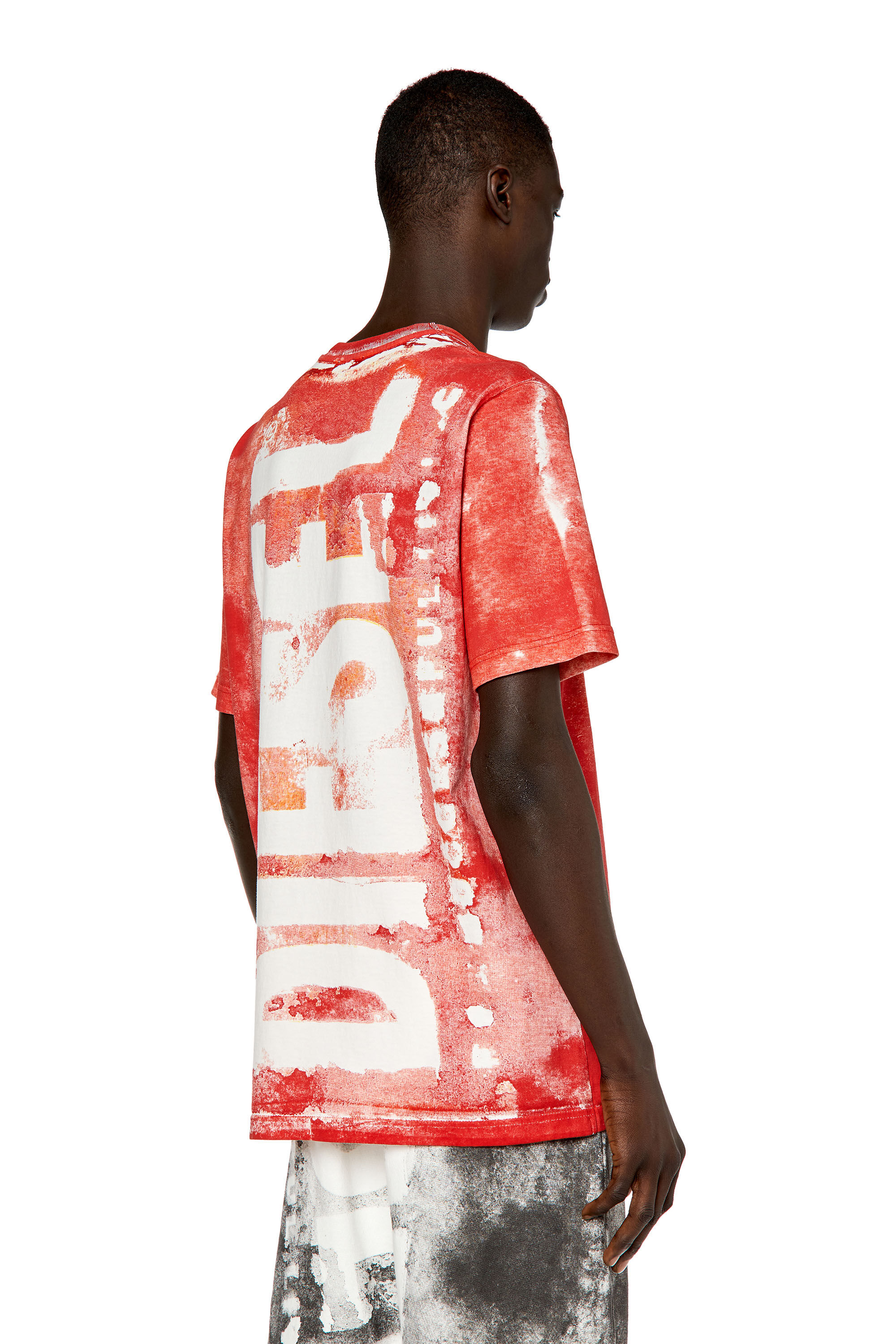 Diesel - T-JUST-G12, Man T-shirt with bleeding logo in Red - Image 4