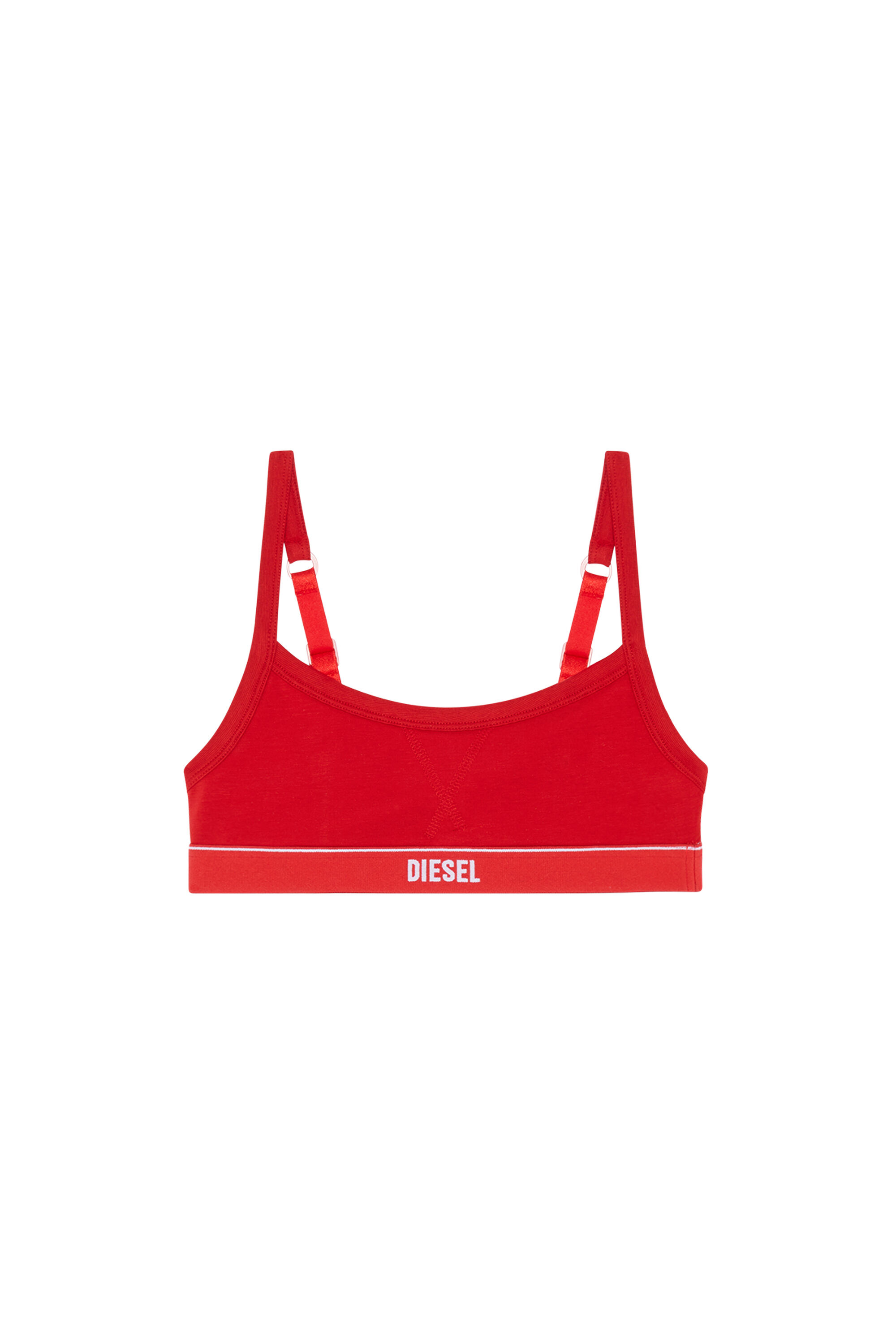 Diesel - UFSB-GRETA, Woman Bralette with logo band in Red - Image 2