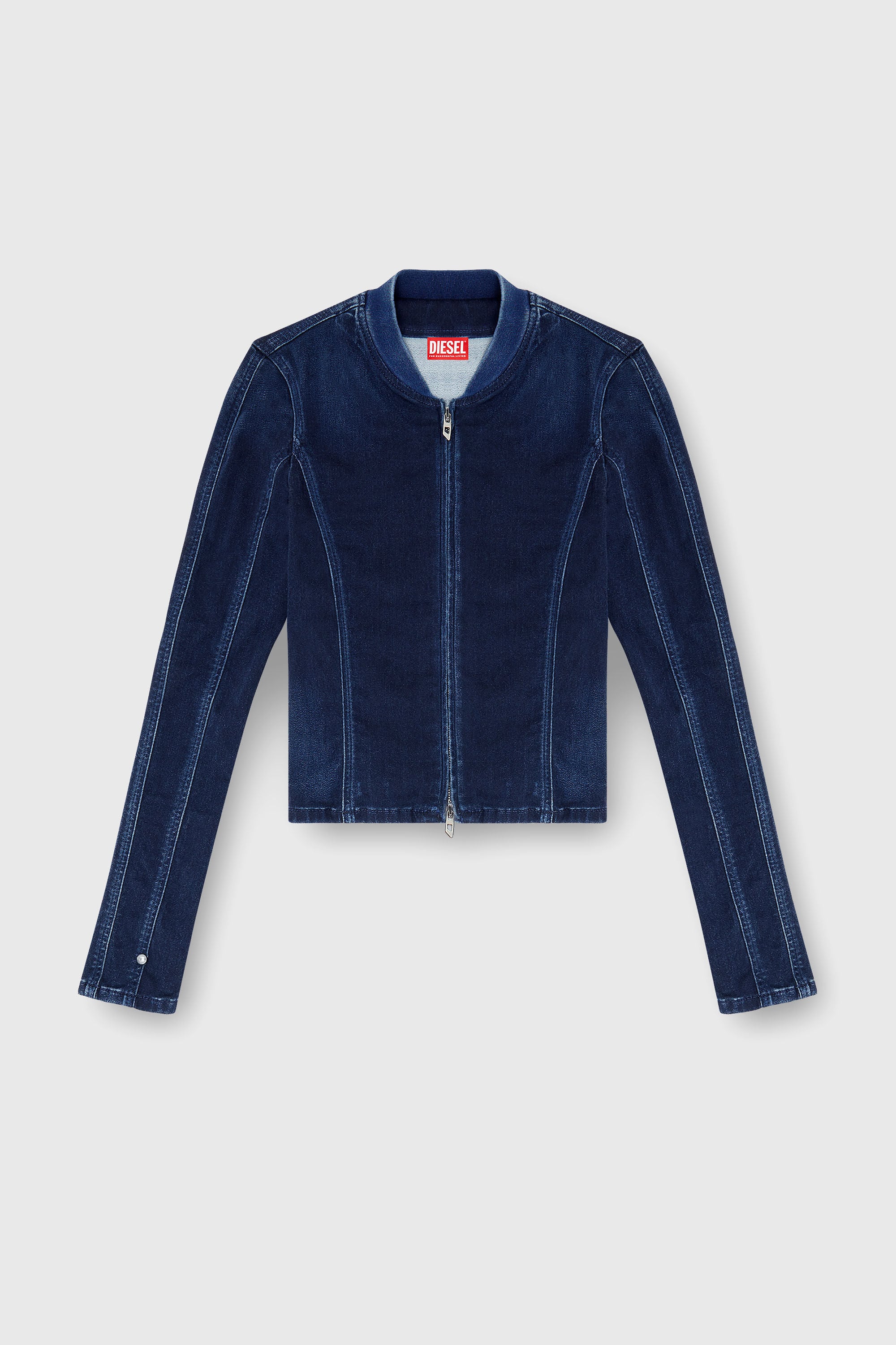 Diesel - DE-GARY-D JOGG, Woman's Cropped jacket in JoggJeans in Dark Blue - 2