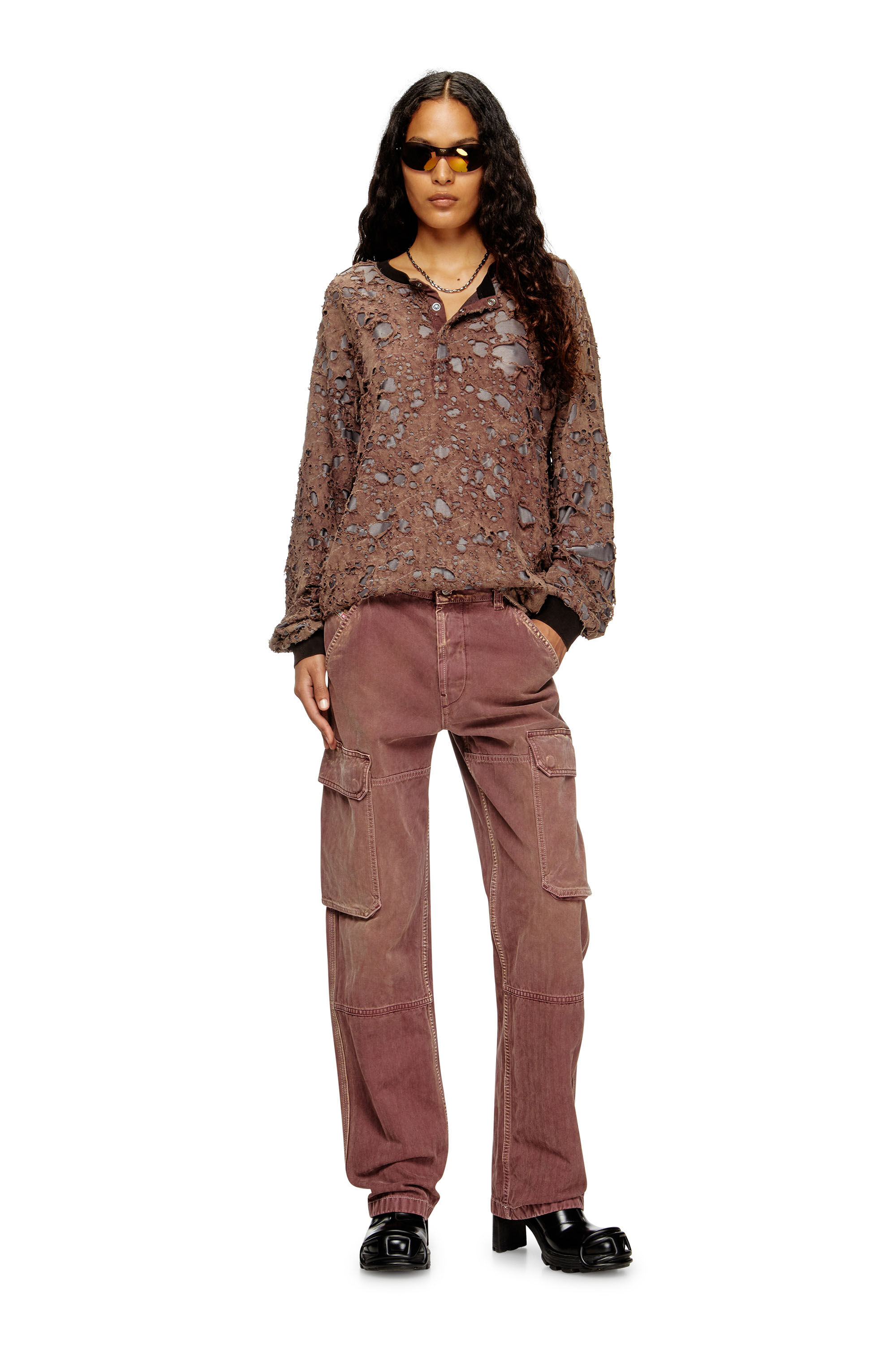 Diesel - Woman's Regular Jeans D-Pot 09M93, Brown - 1