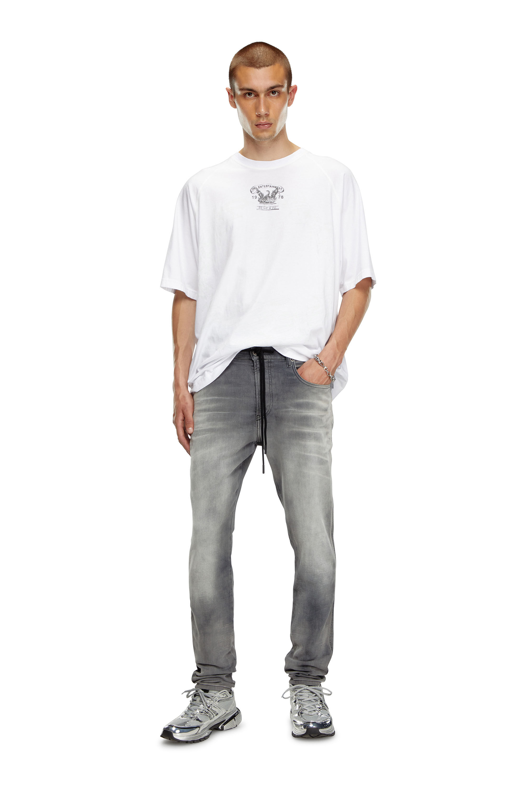 Diesel - Man Slim 2060 D-Strukt Joggjeans® 068LR, Dark grey - Image 1