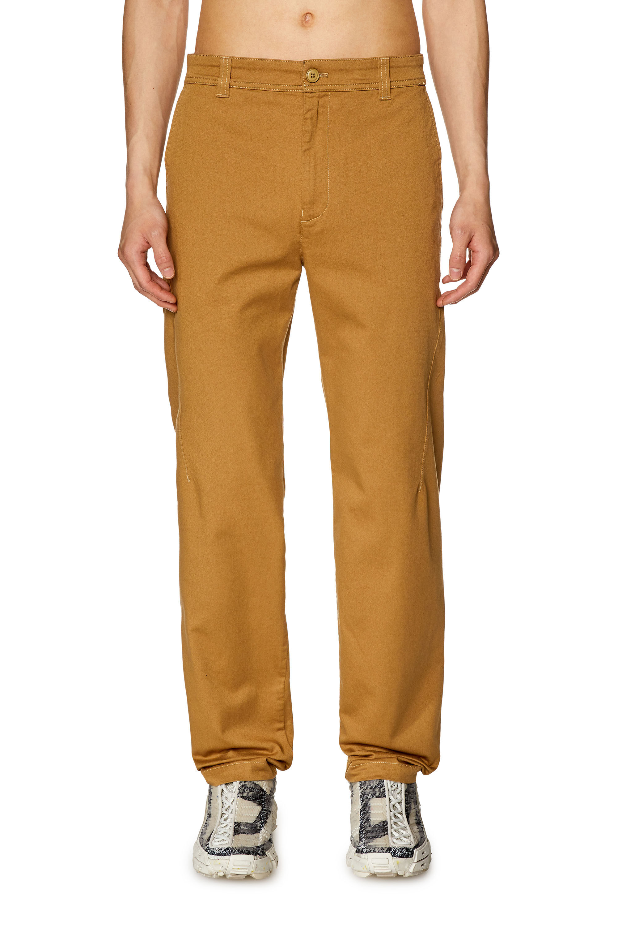 Diesel - P-DEAN, Man Chino pants in cotton gabardine in Brown - Image 3