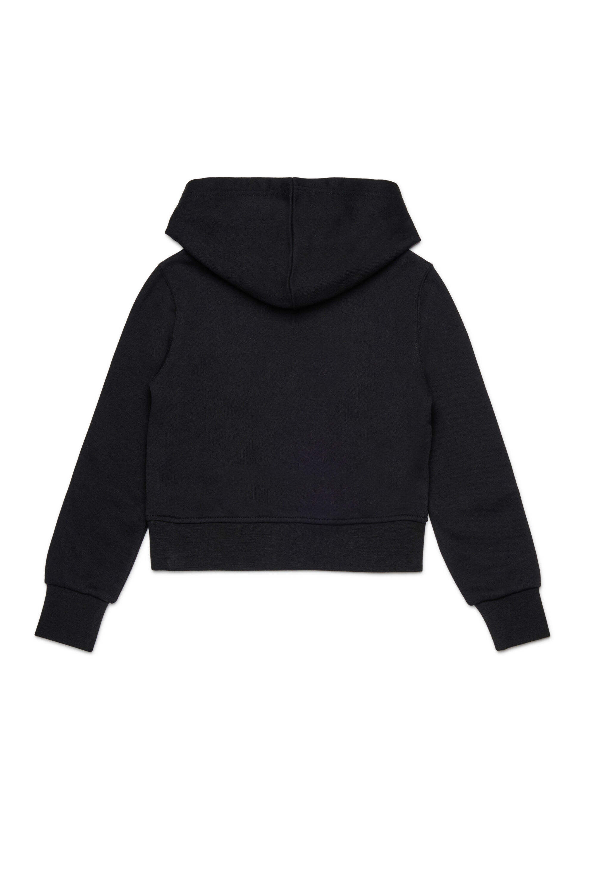 Diesel - SASYHOOD, Woman's Cotton hoodie with embroidered logo in Black - 2