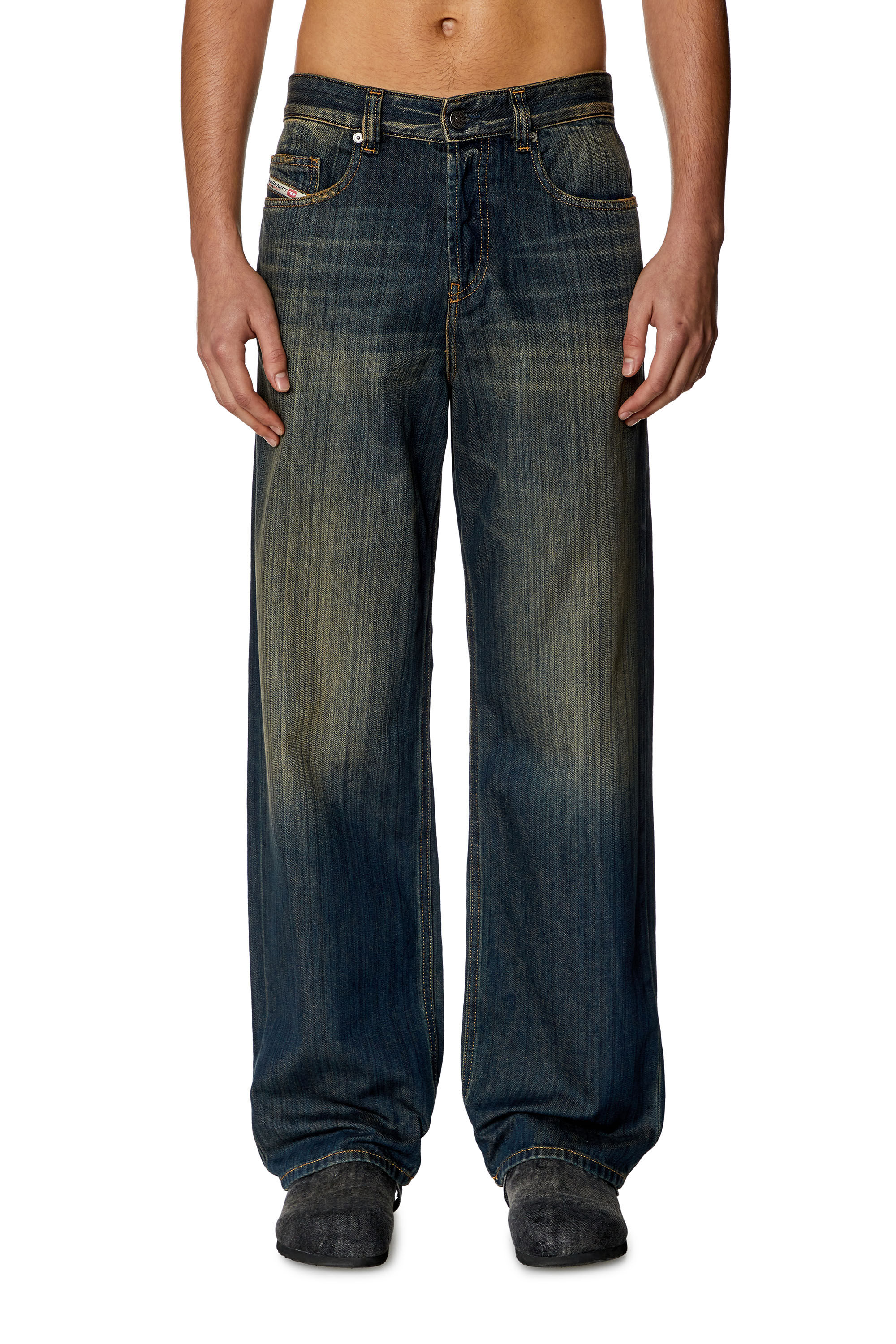 Diesel - Man Straight Jeans 2001 D-Macro 09I20, Dark Blue - Image 3