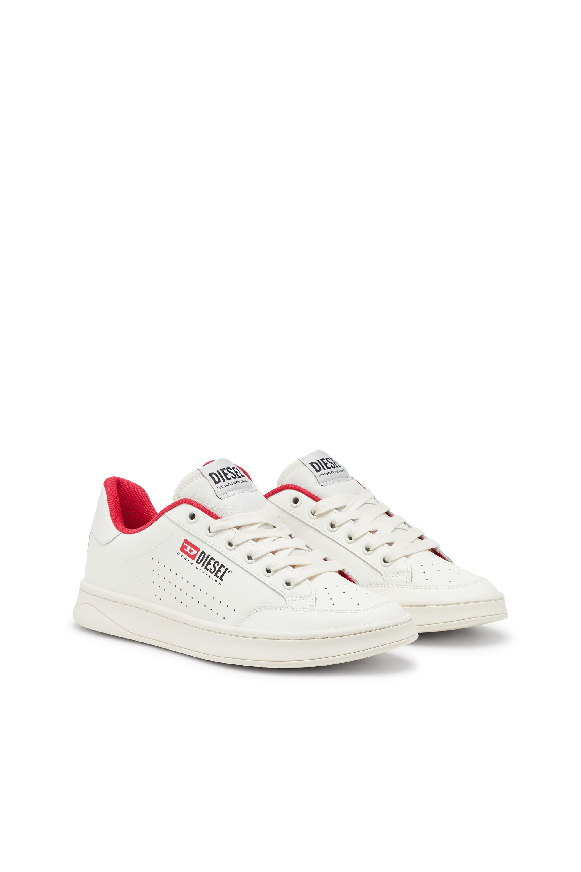 Diesel - S-ATHENE VTG, Man S-Athene-Retro sneakers in perforated leather in Multicolor - Image 2