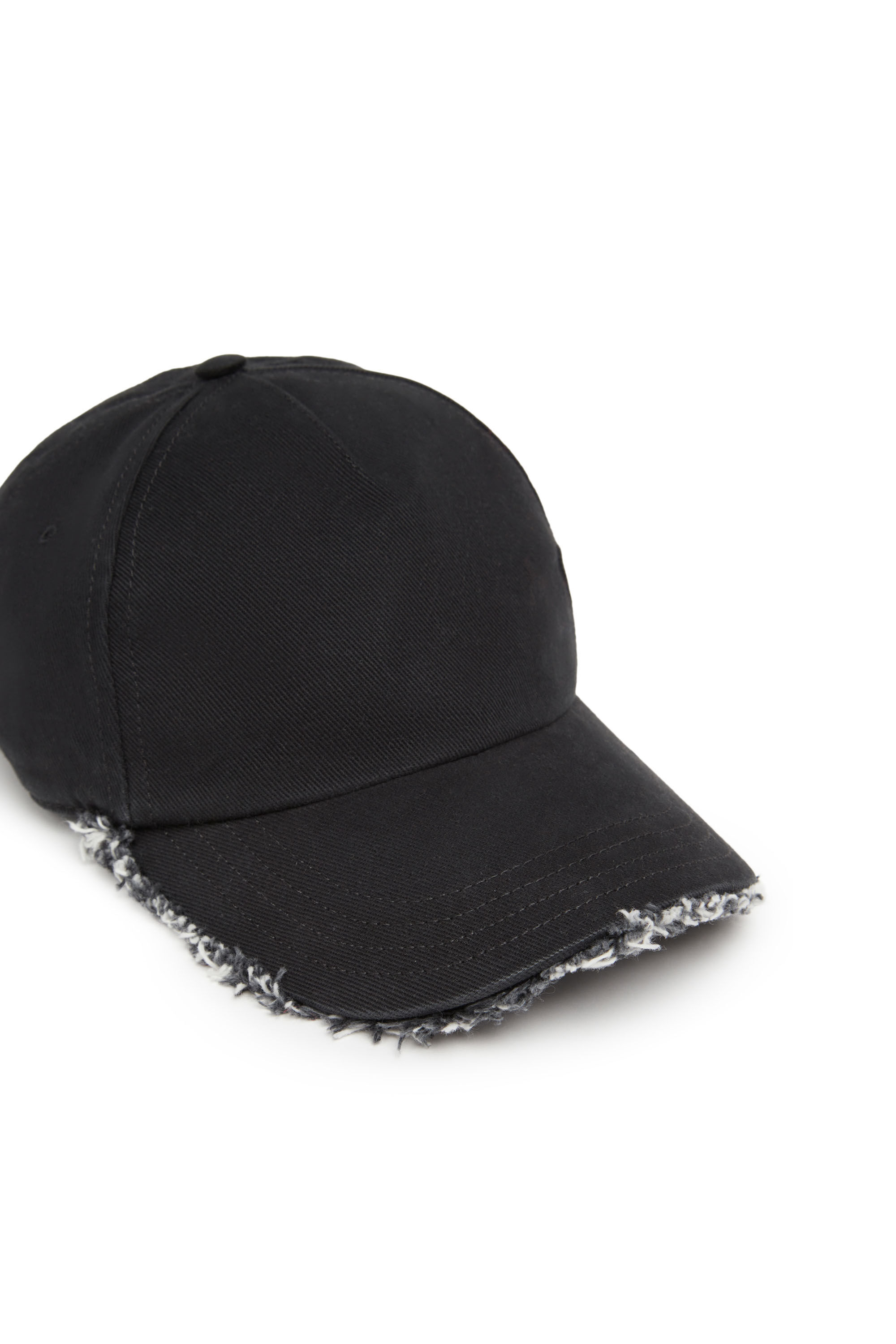 Diesel - C-OBIK, Man Baseball cap with denim-trimmed peak in Black - Image 3