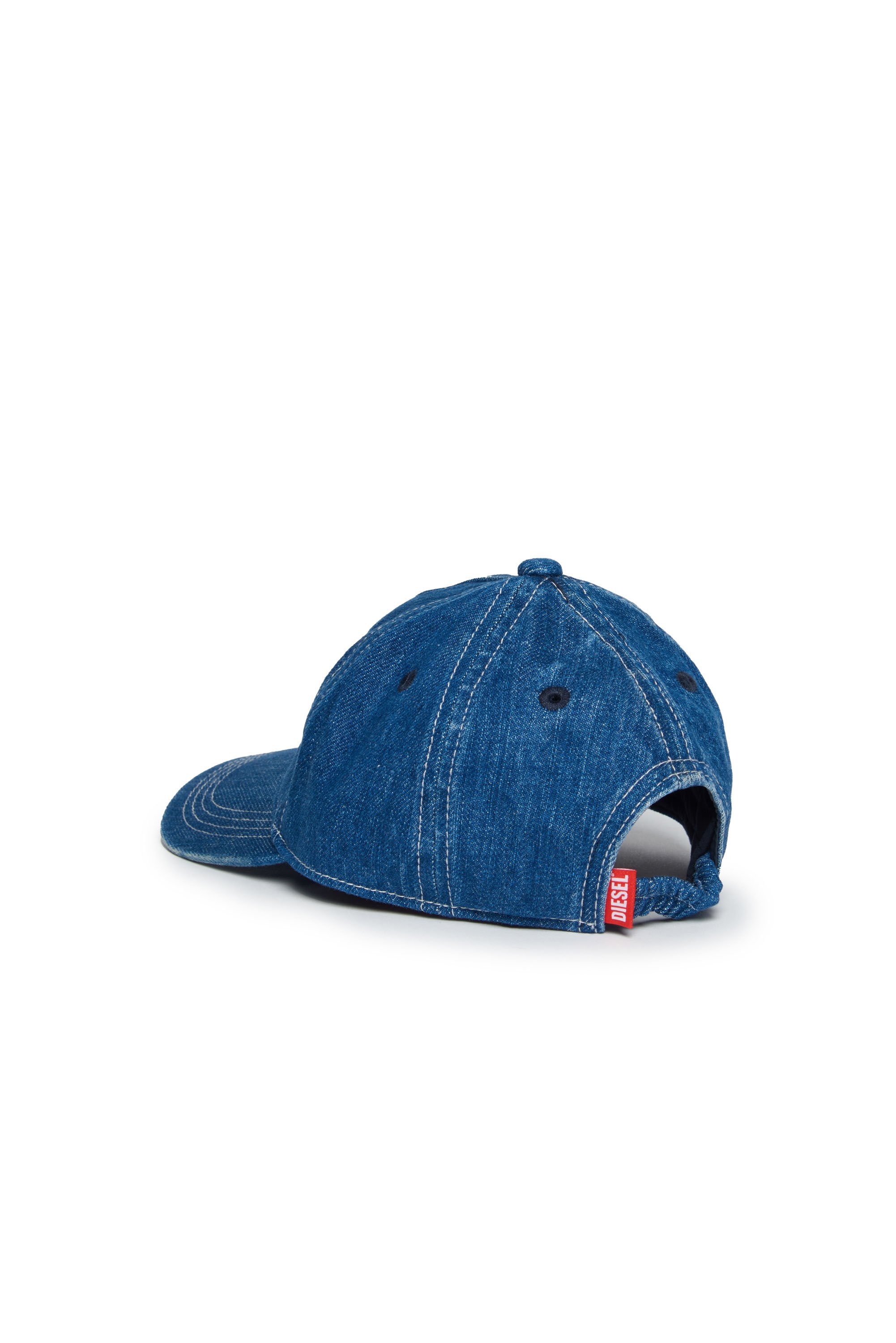 Diesel - FPOBIB, Man Denim baseball cap with Oval D patch in Blue - Image 2
