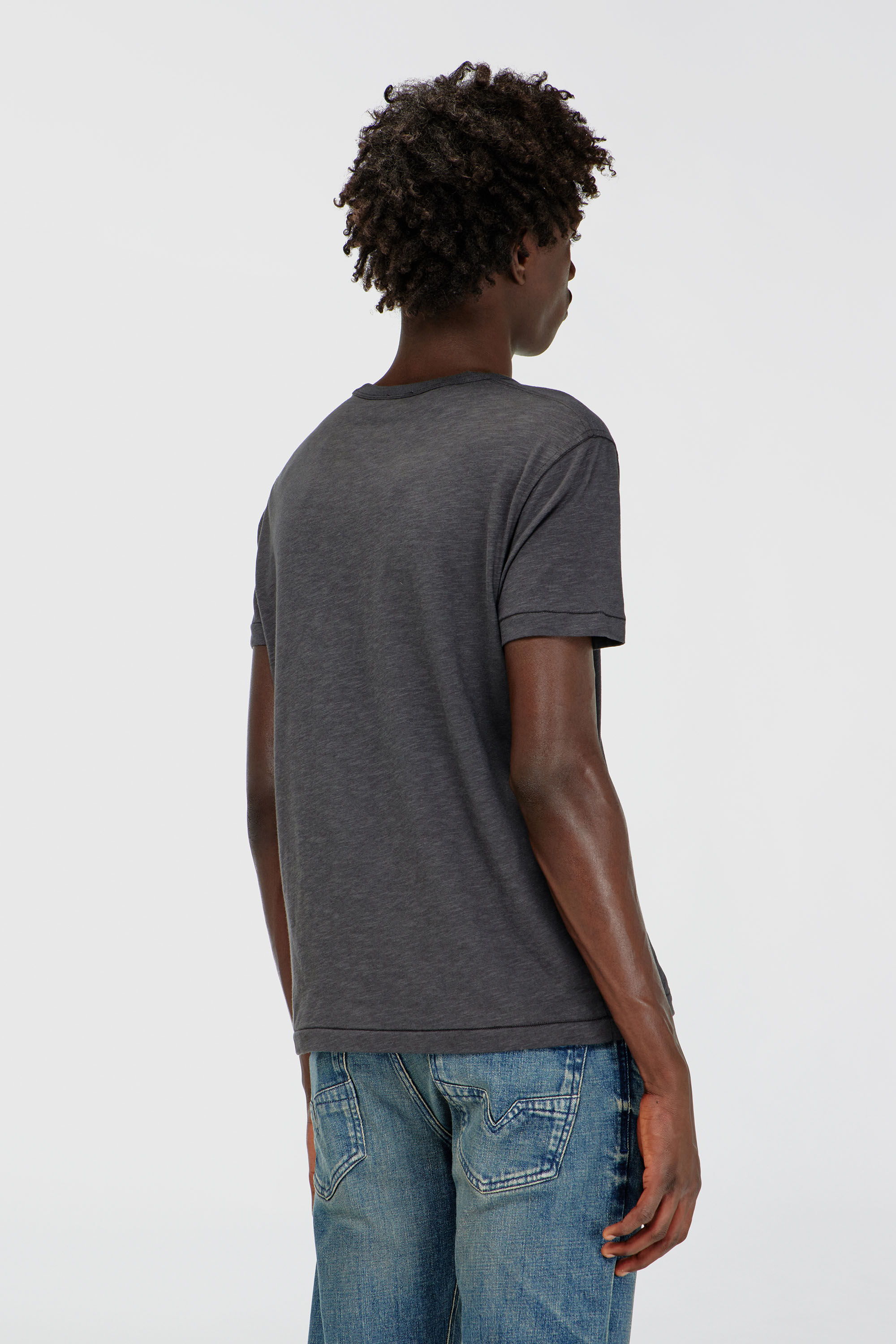 Diesel - T-NOTS, Man's T-shirt in slub-jersey with crack print in null - 3