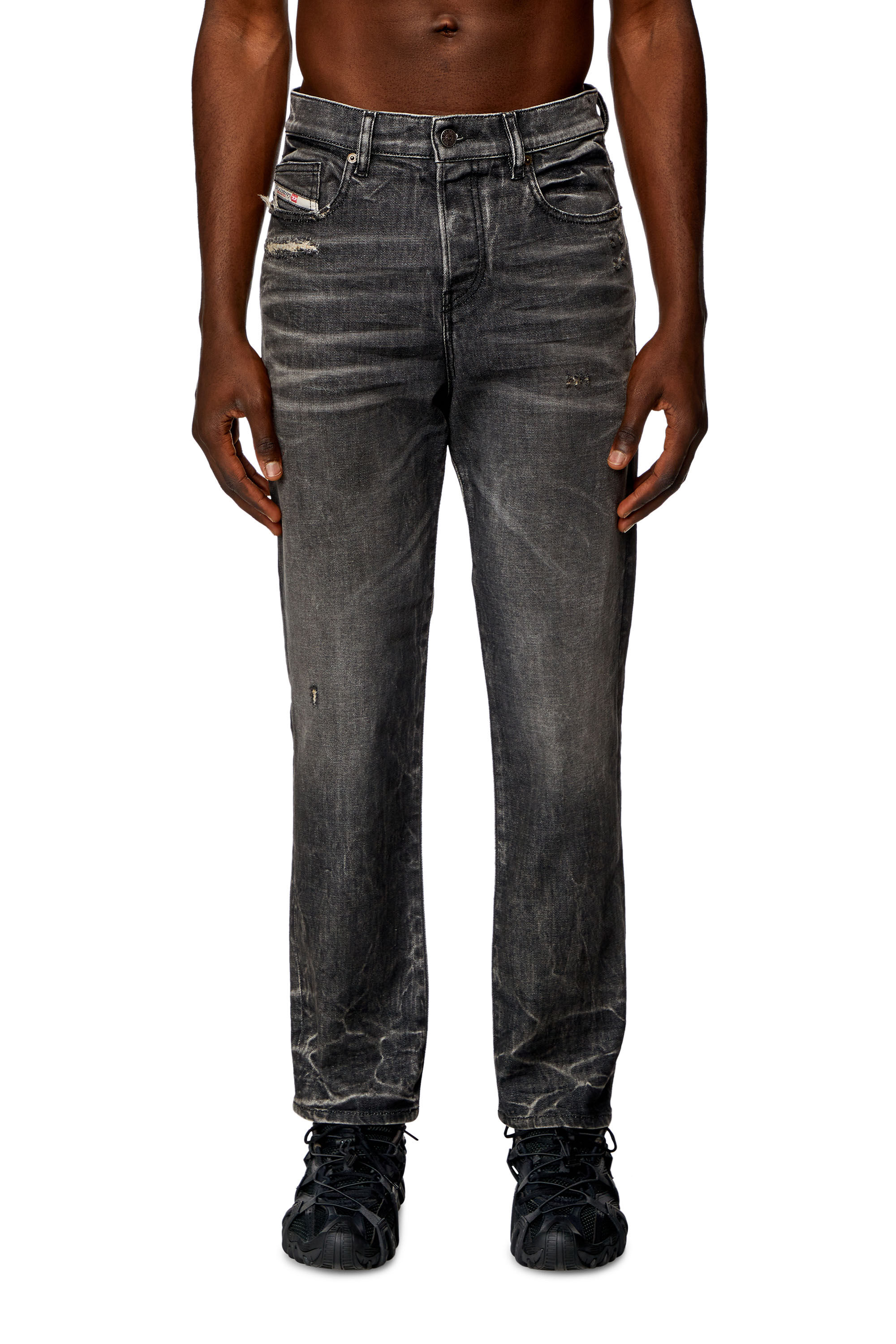 Diesel - Man Straight Jeans 2020 D-Viker 09H51, Black/Dark grey - Image 1