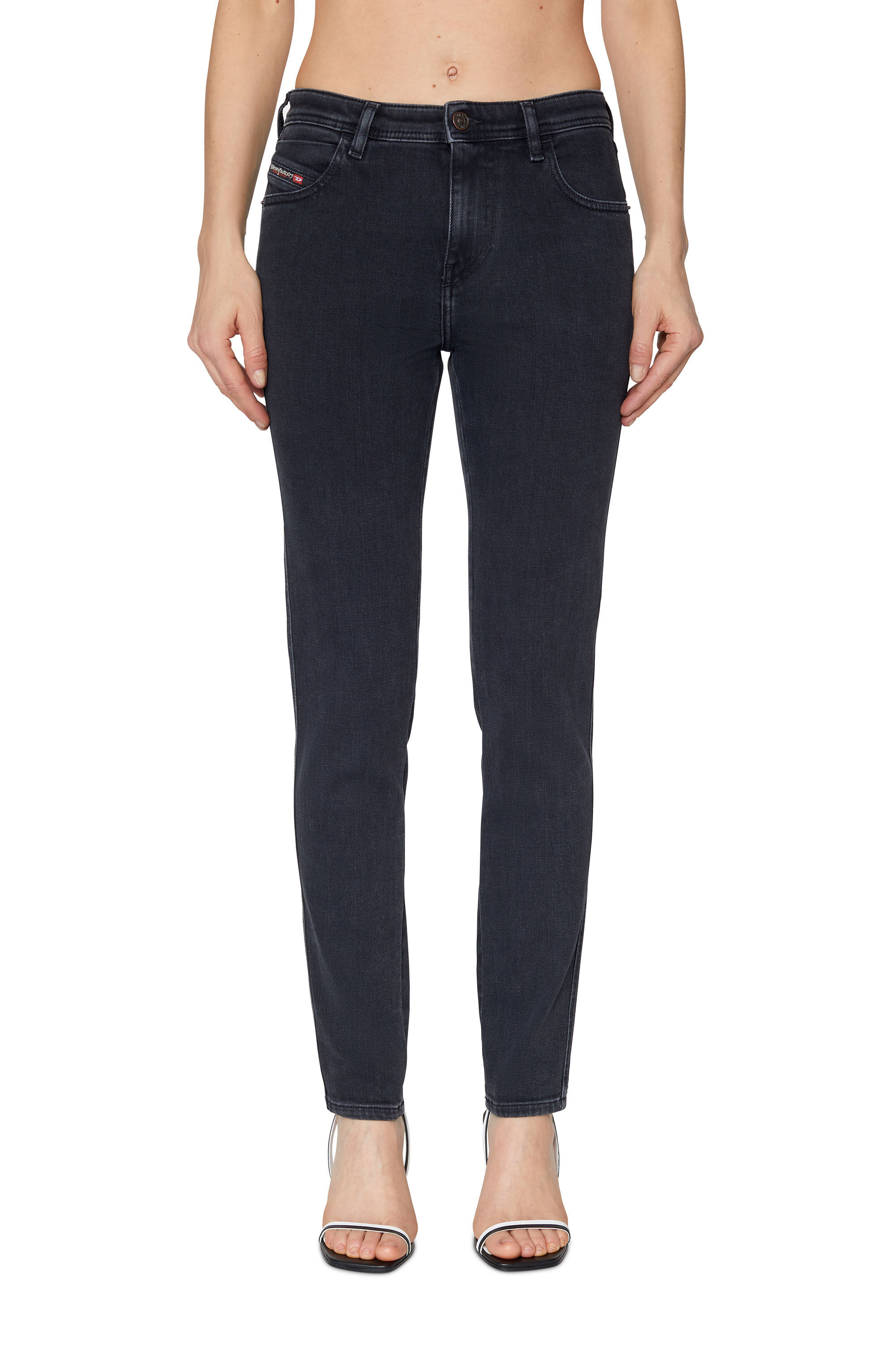 Diesel - Woman Skinny Jeans 2015 Babhila Z870G, Black/Dark grey - Image 3