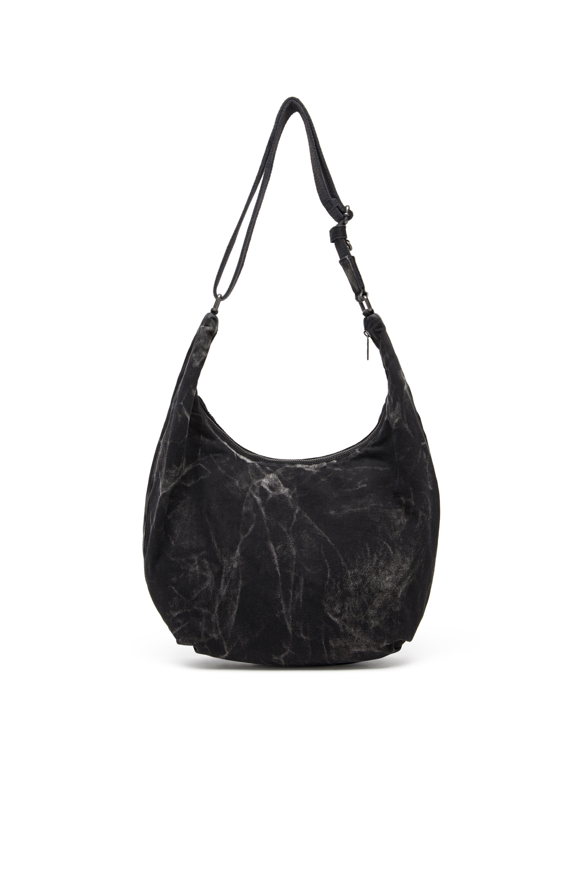 Diesel - RAVE HOBO X, Unisex's Rave - Hobo denim bag with zipper in Black - 3