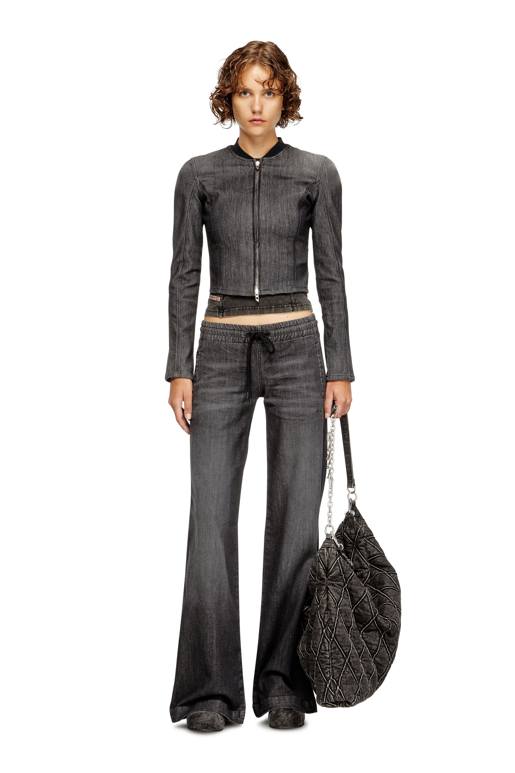 Diesel - Woman's Relaxed 2078 D-Ainty Joggjeans® 09M66, Black/Dark grey - 1