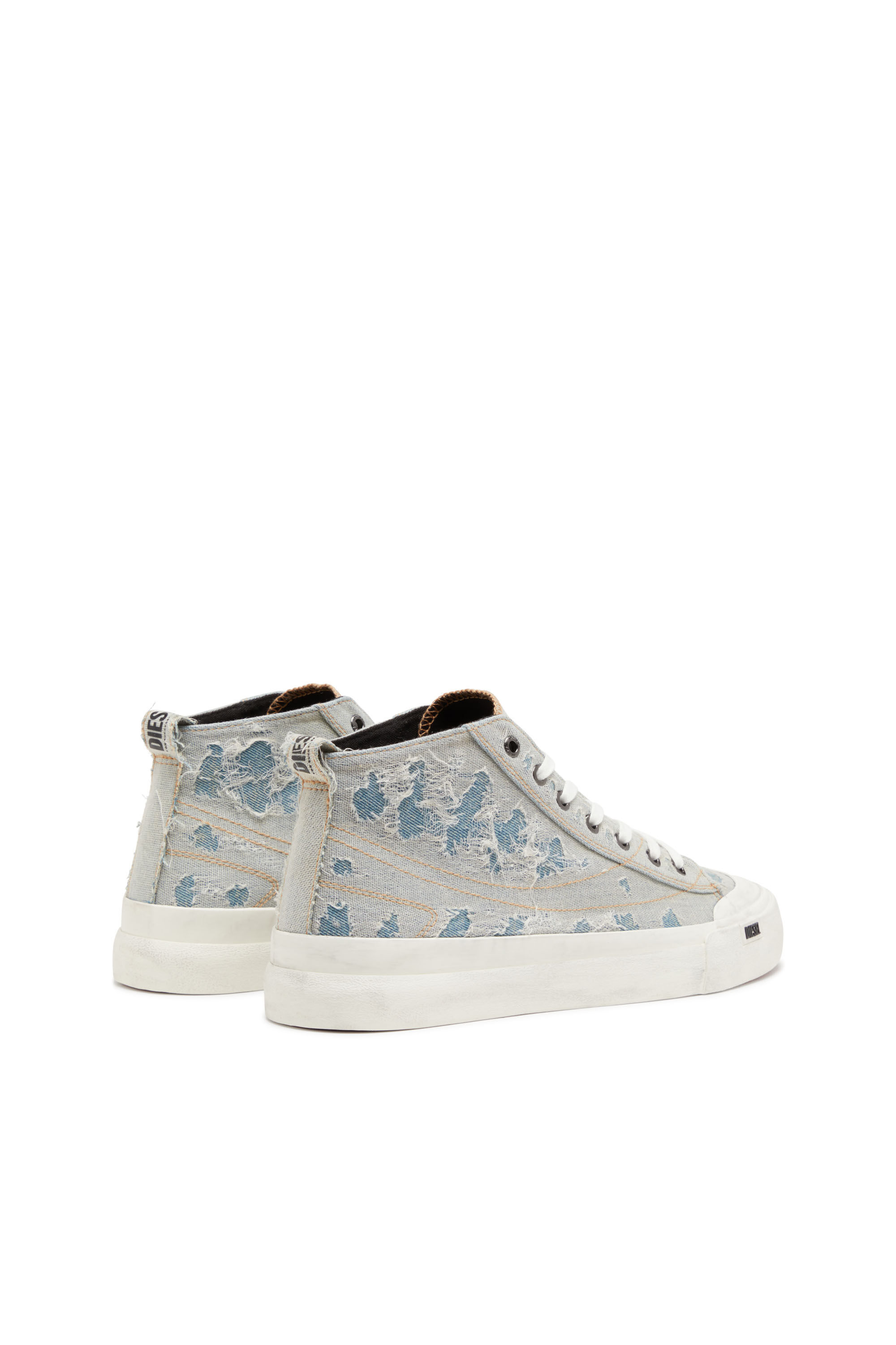 Men's S-Athos-High-top sneakers in denim and gauze | Blue Men's S-Athos-High-top sneakers in denim and gauze | Blue