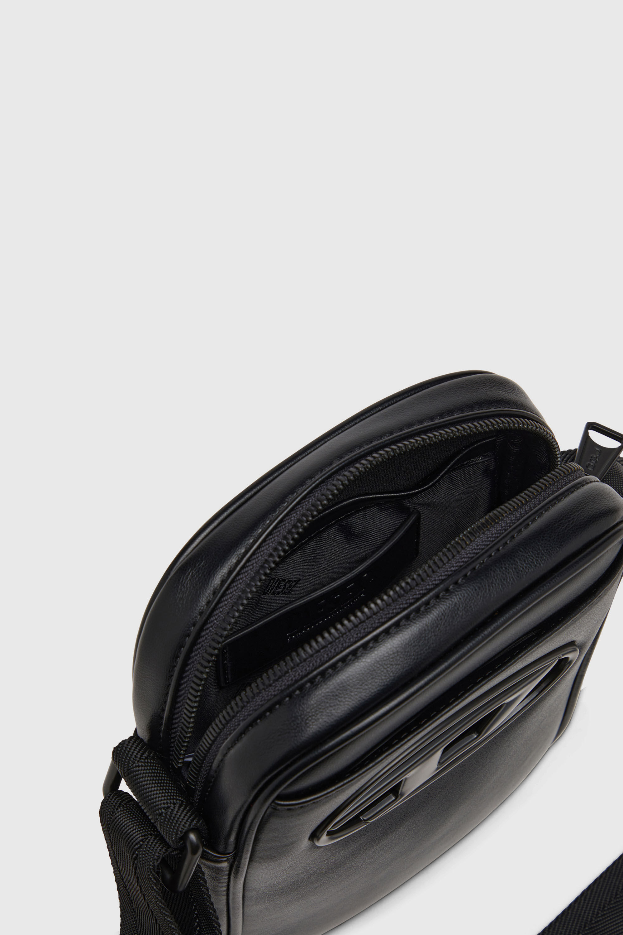 Diesel - HOLI-D CROSSBODY, Man's Holi-D-Crossbody bag in PU and neoprene in Black - 3