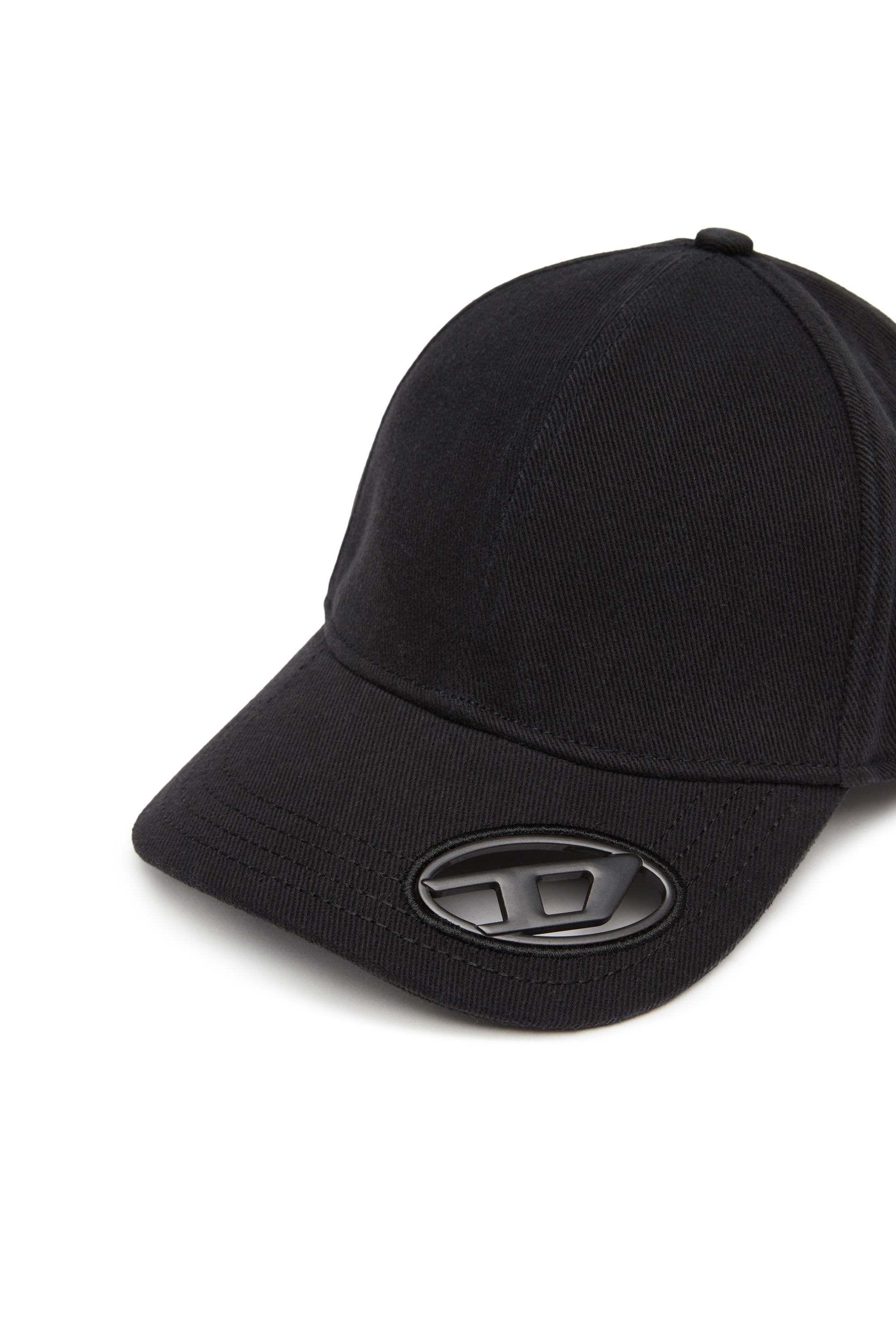 Diesel - C-PLAK, Man Baseball cap with oval D plaque in Black - Image 3