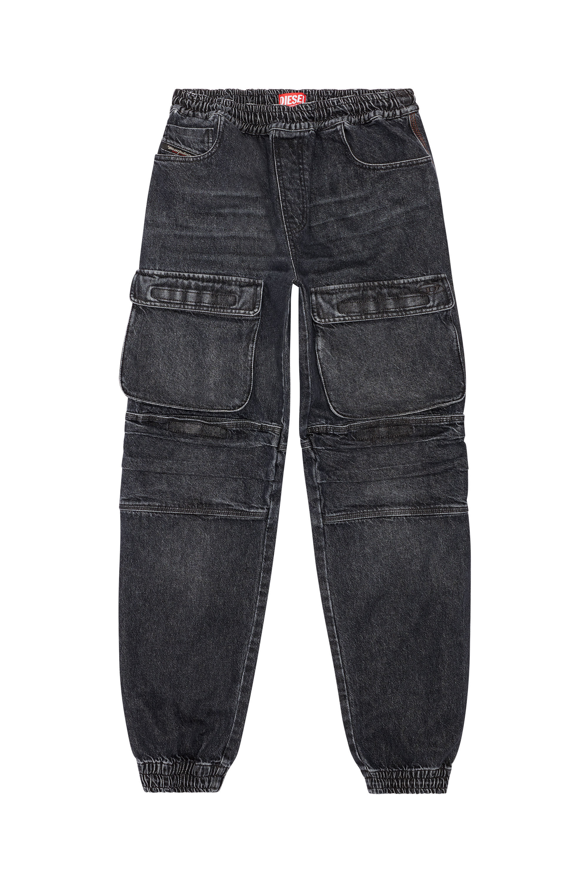 Diesel - Woman Straight Jeans D-Mirt 0HLAA, Black/Dark grey - Image 2