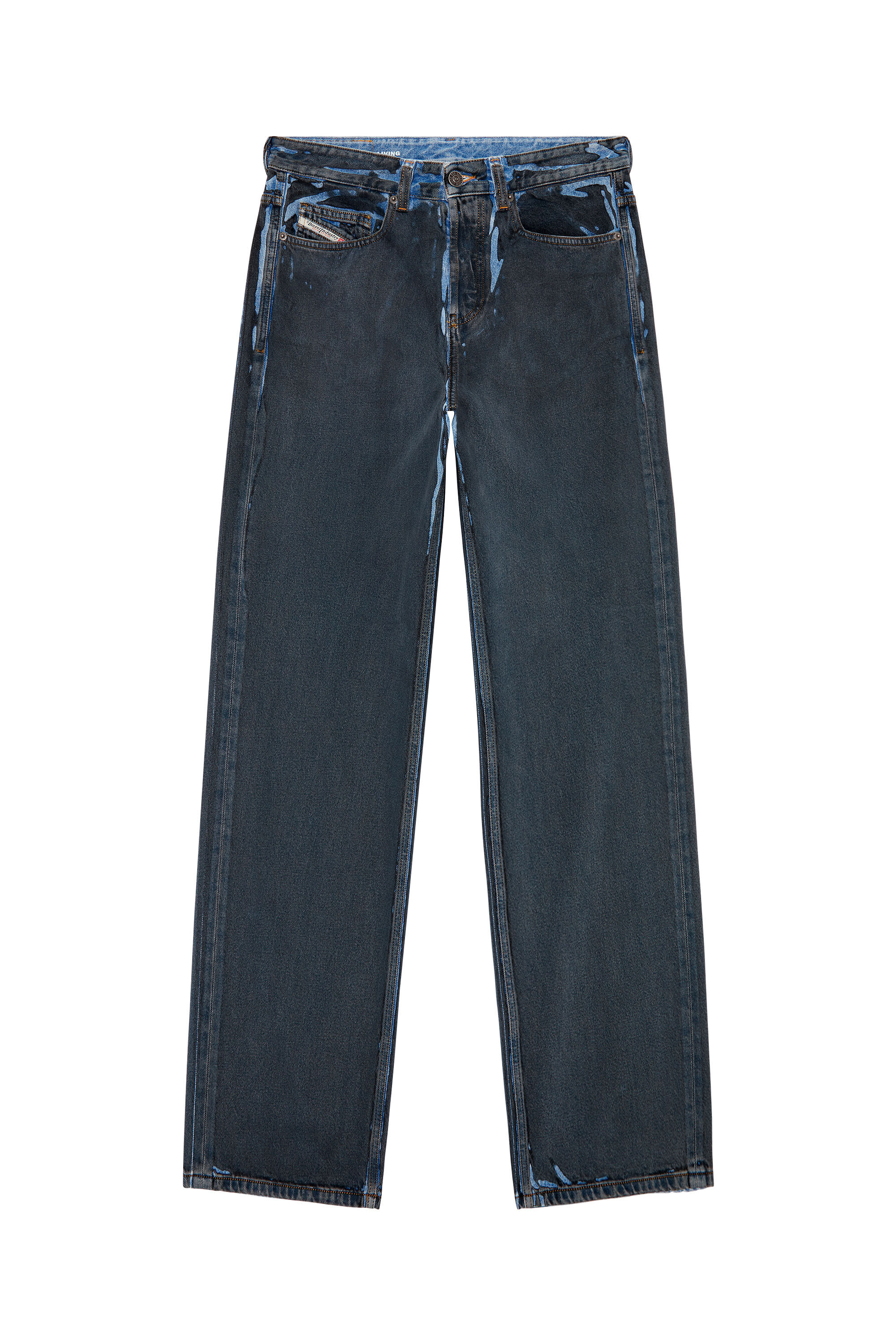 Diesel - Man Straight Jeans 2001 D-Macro 09I47, Black/Dark grey - Image 2