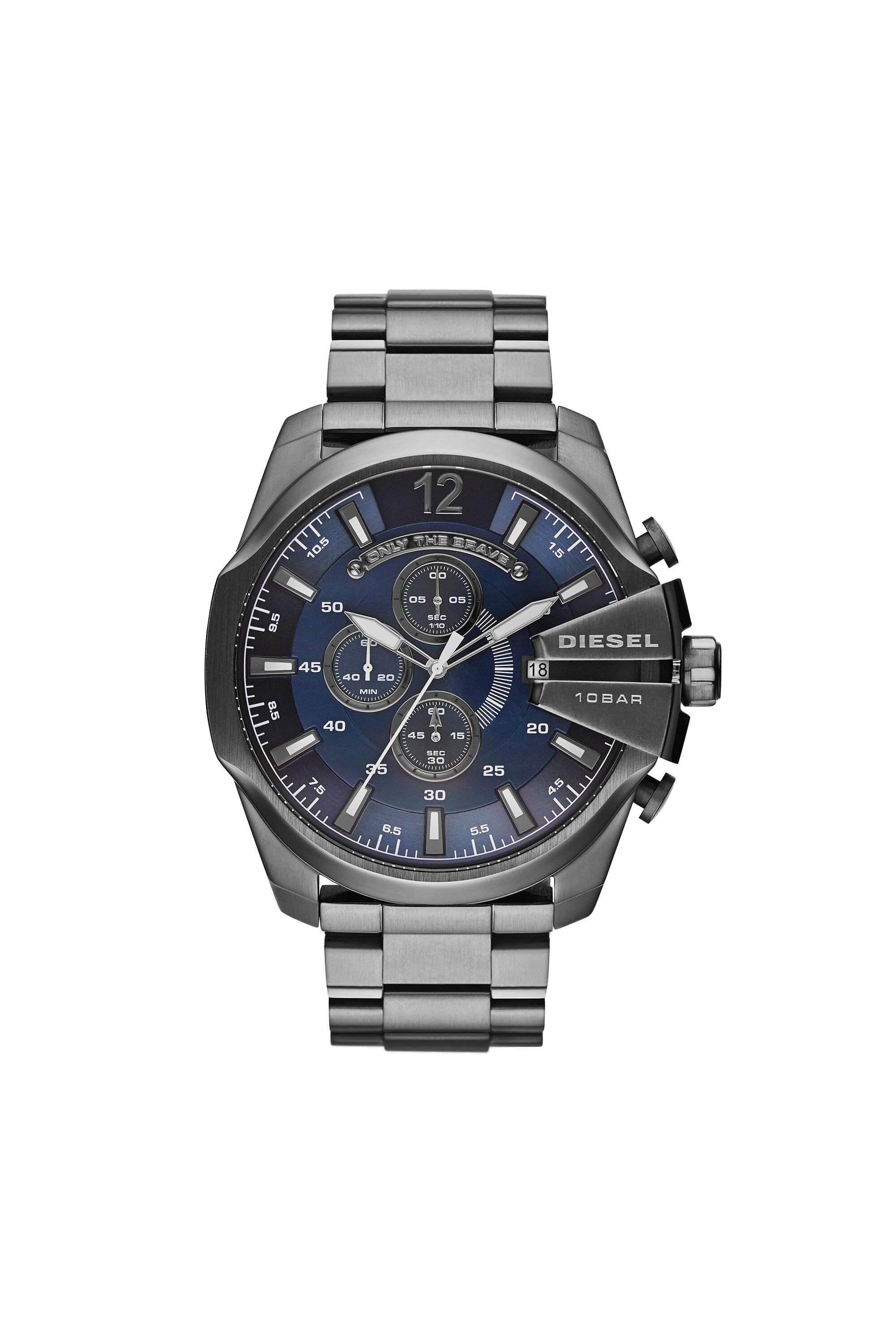 Diesel - DZ4329 MEGA CHIEF, Man's Watch  with gunmetal plating in Silver - 1