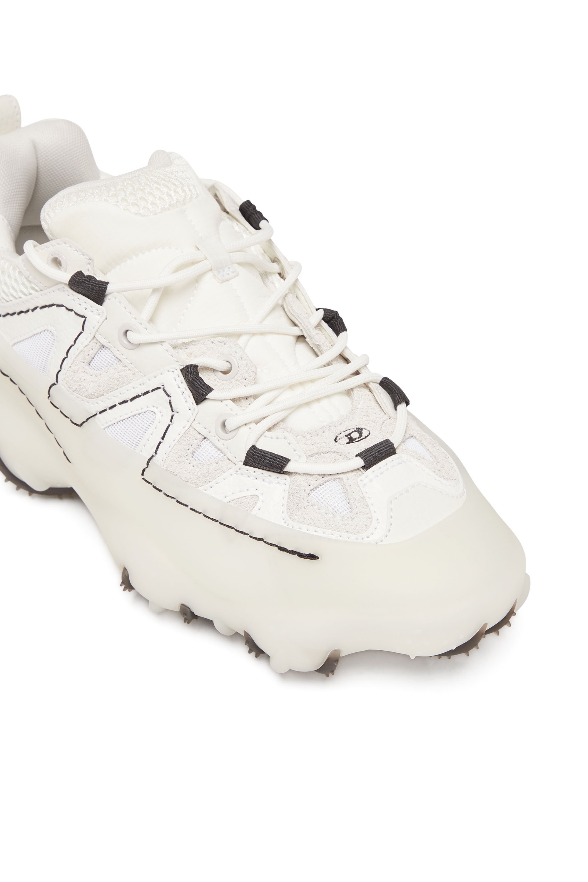 Diesel - S-PROTOTYPE P1 W, Woman S-Prototype P1-Low-top sneakers with rubber overlay in White - Image 6