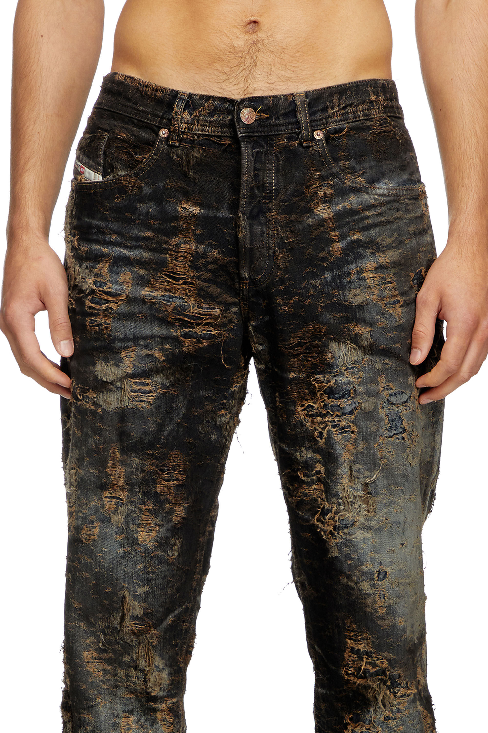 Diesel - Man Tapered Jeans 2023 D-Finitive 0ABCW, Black/Dark grey - Image 5