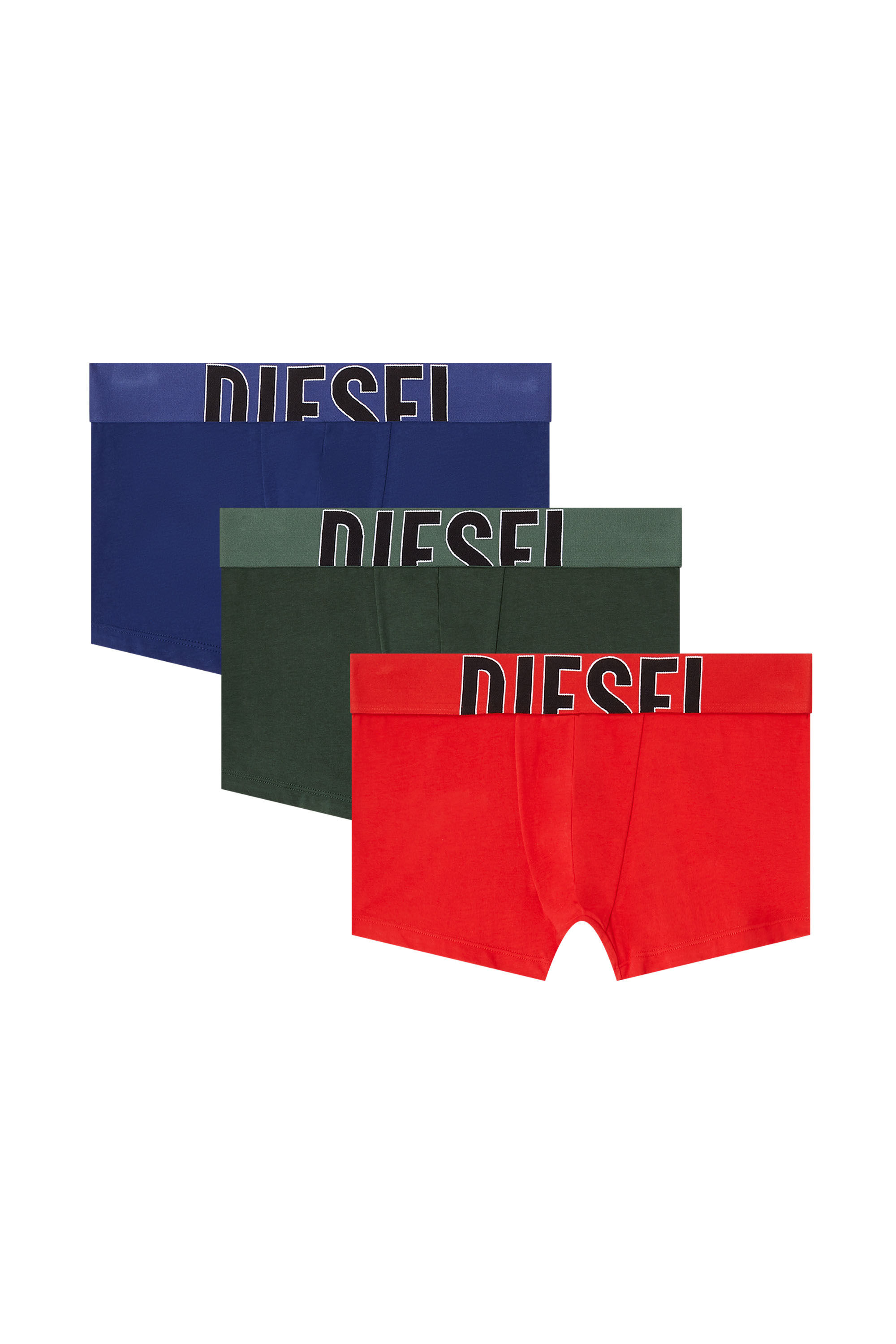 Diesel - DAMIEN-D-POP-3PACK-55, Man's Three-pack stretch-cotton boxers with cut logo in Green - 2