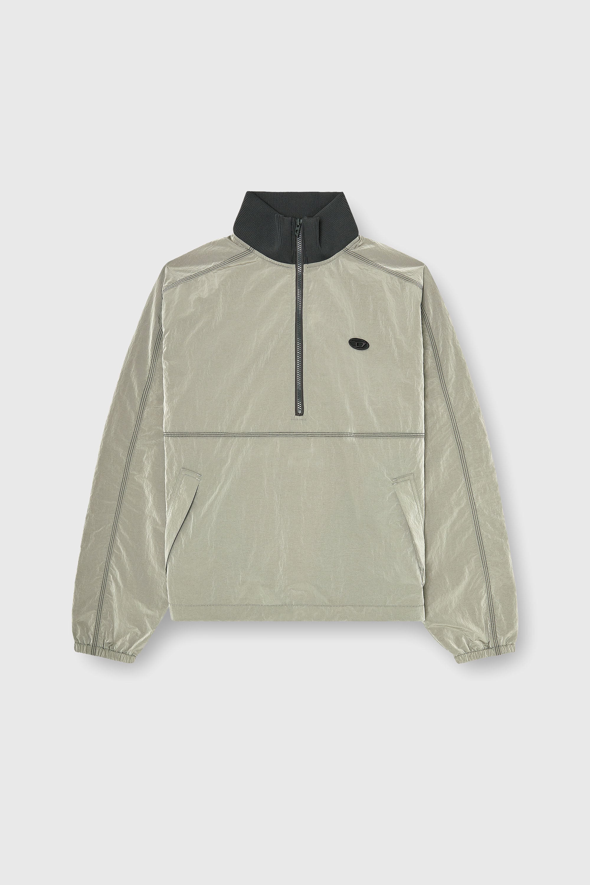 Diesel - J-ANOK, Man's Nylon jacket with crinkle effect in Light Grey - 2