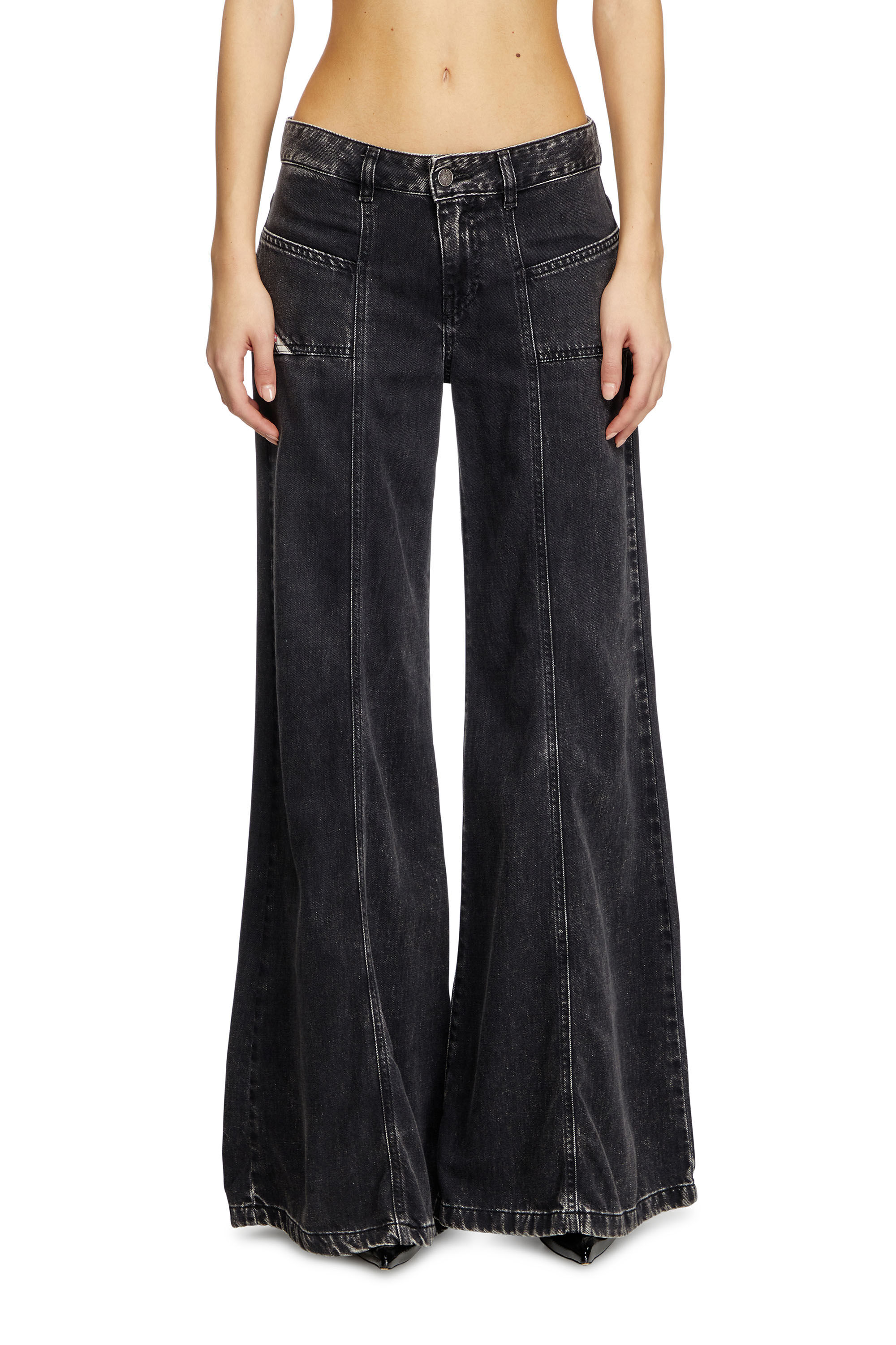 Diesel - Woman's Flare Jeans D-Akii 068HN, Black/Dark grey - 3