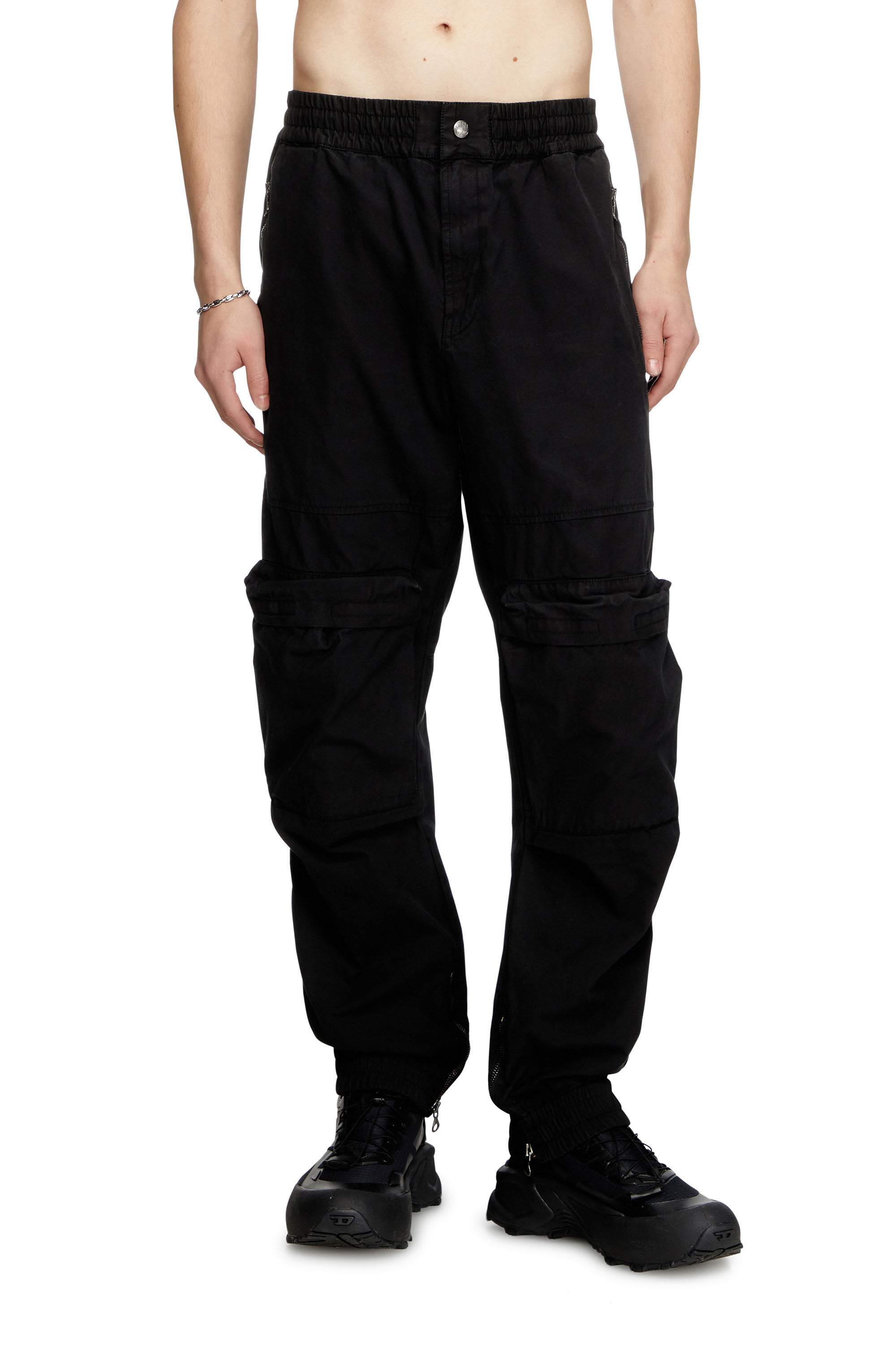 【DISCERNMENT】Super big cotton cargo PT Amazon.com: Men's Pure Cotton Multi-Pocket Relaxed Straight