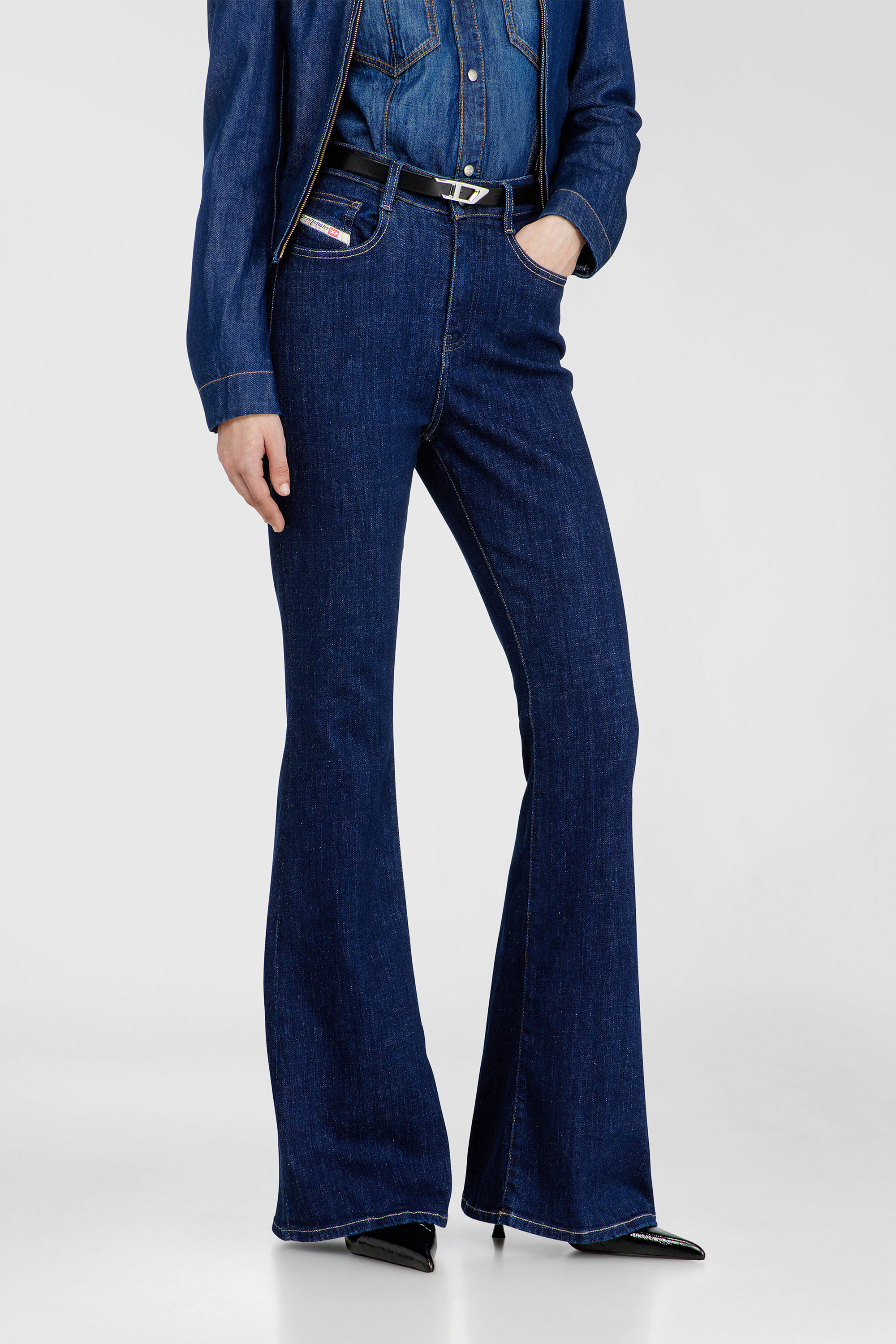 Diesel - Woman's Bootcut Jeans 1973 D-Partt 09Q03, Dark Blue - 7