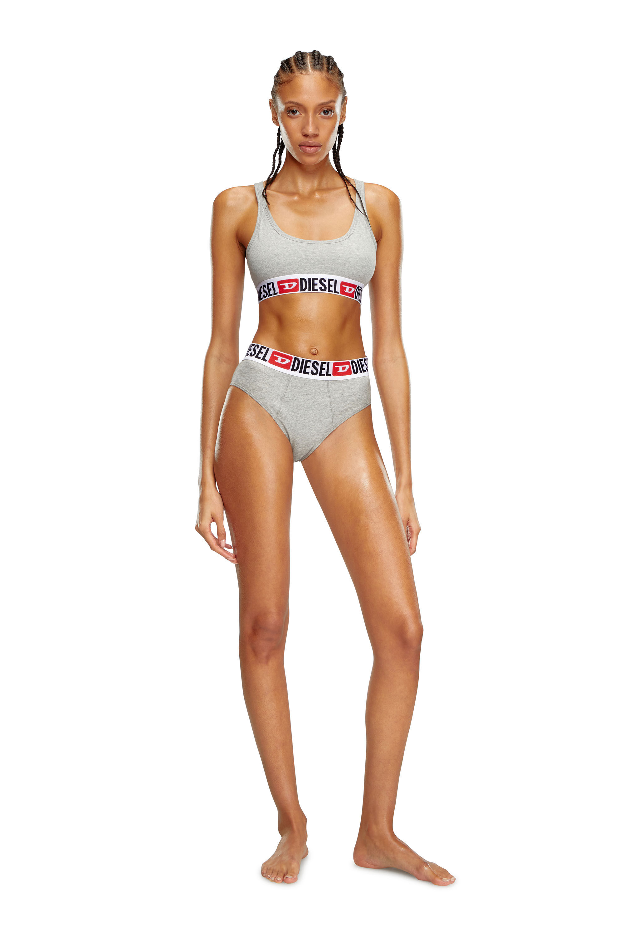 Diesel - UFPN-BLANCA-R-THREEPACK, Woman Three-pack ribbed high-waisted briefs in Multicolor - Image 1