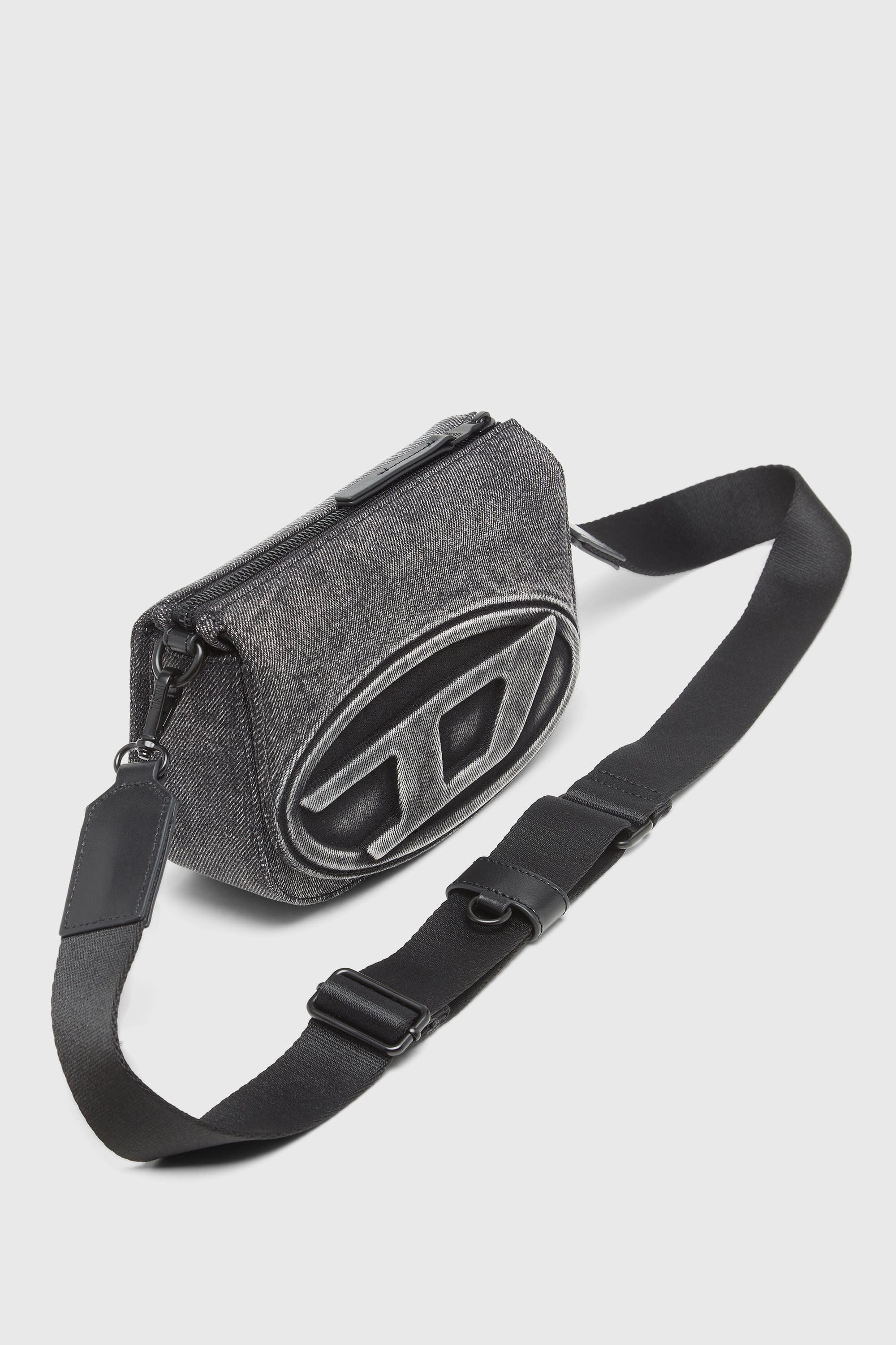 Diesel - 1DR CAMERA BAG, Unisex's 1DR-Camera bag in washed denim in Grey Jeans - 5