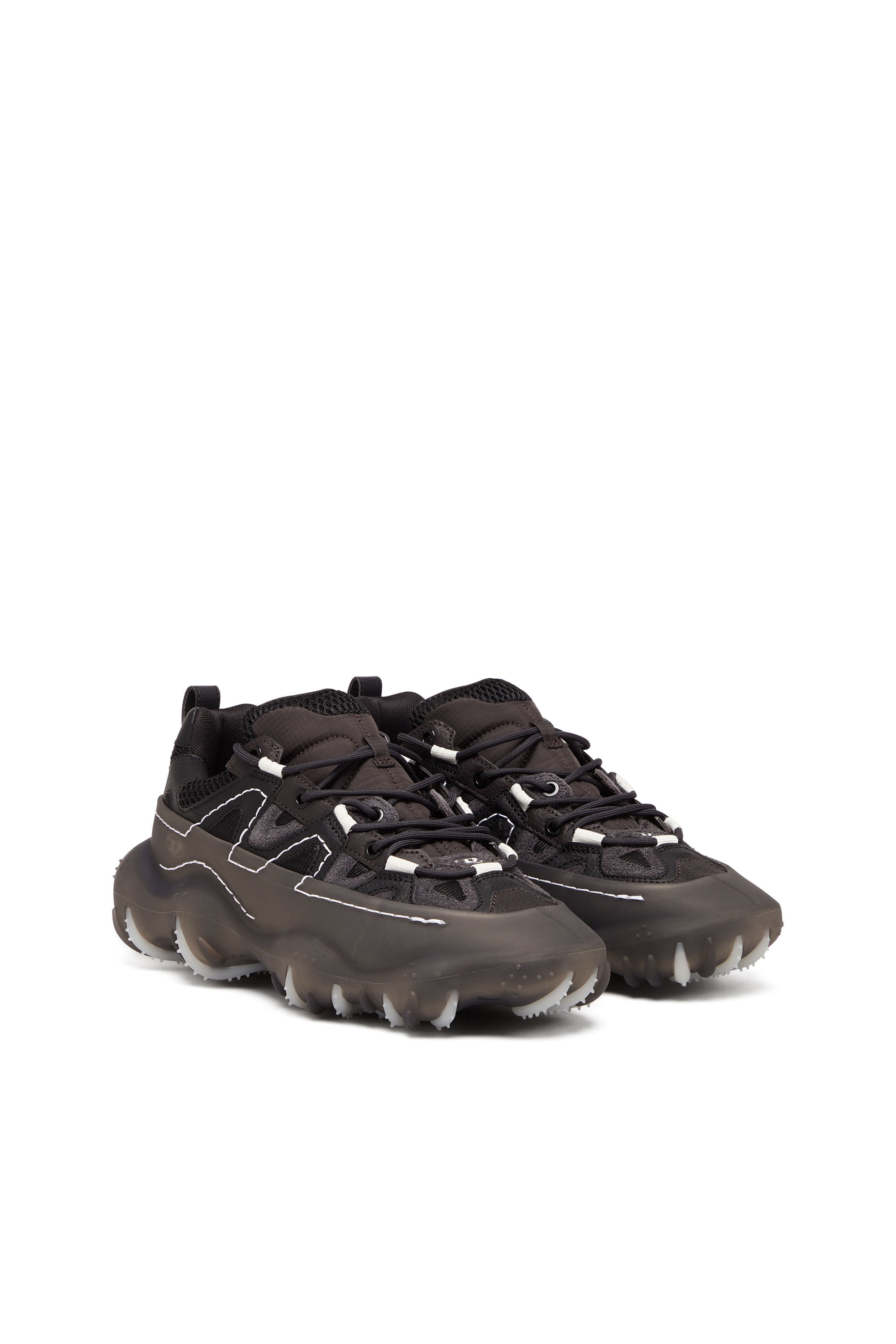 Diesel - S-PROTOTYPE P1, Man S-Prototype P1-Low-top sneakers with rubber overlay in Black - Image 2