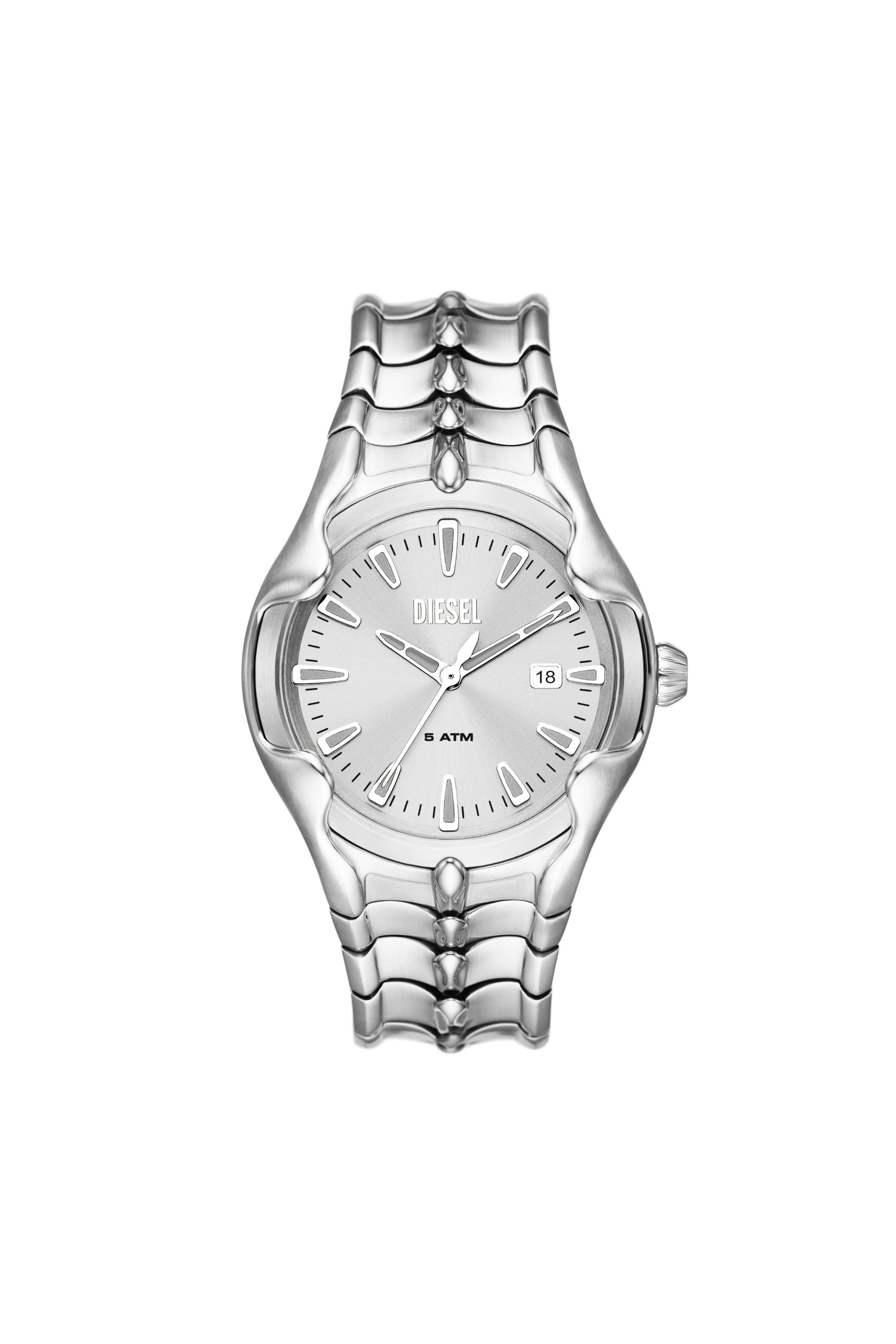 【楽ギフ_のし宛書】 | Watch Steel Stainless Date Three-Hand Vert Men's Silver Diesel | 時計