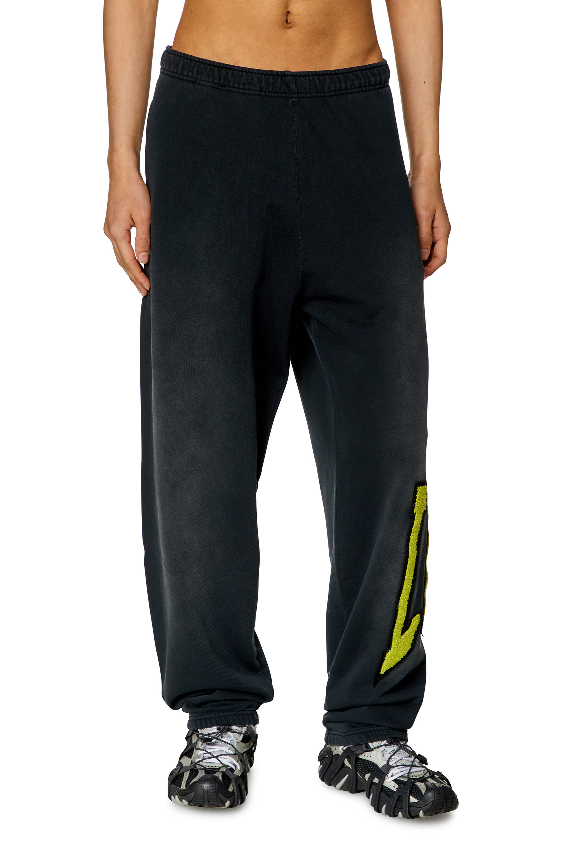 Diesel - P-MARCHI, Man College track pants with LIES patches in Black - Image 3