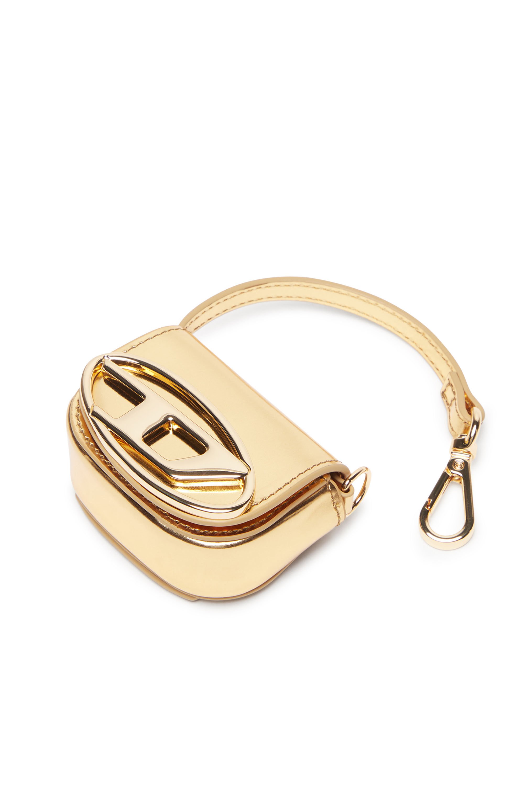 Diesel - 1DR XXS, Woman Bag charm in metallic leather in Oro - Image 4